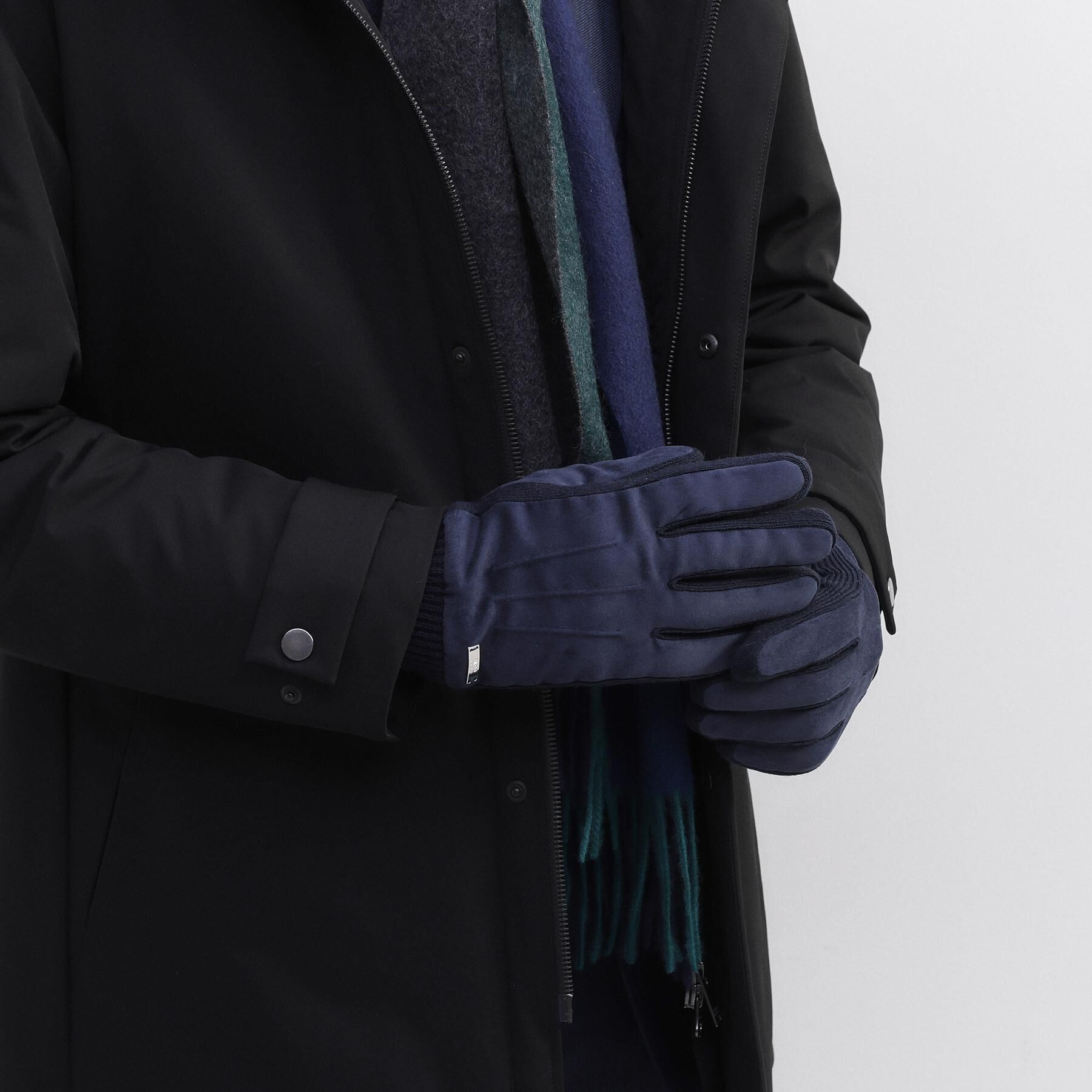 TAKEO KIKUCHI「スエード調ニットコンビ ウォッシャブルグローブ」|手袋|