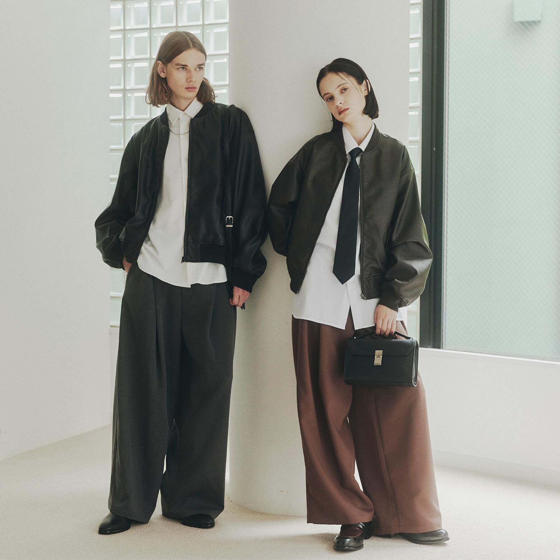 tk.TAKEO KIKUCHI「シンセティックレザー MA－1」|ブルゾン・スタジャン|