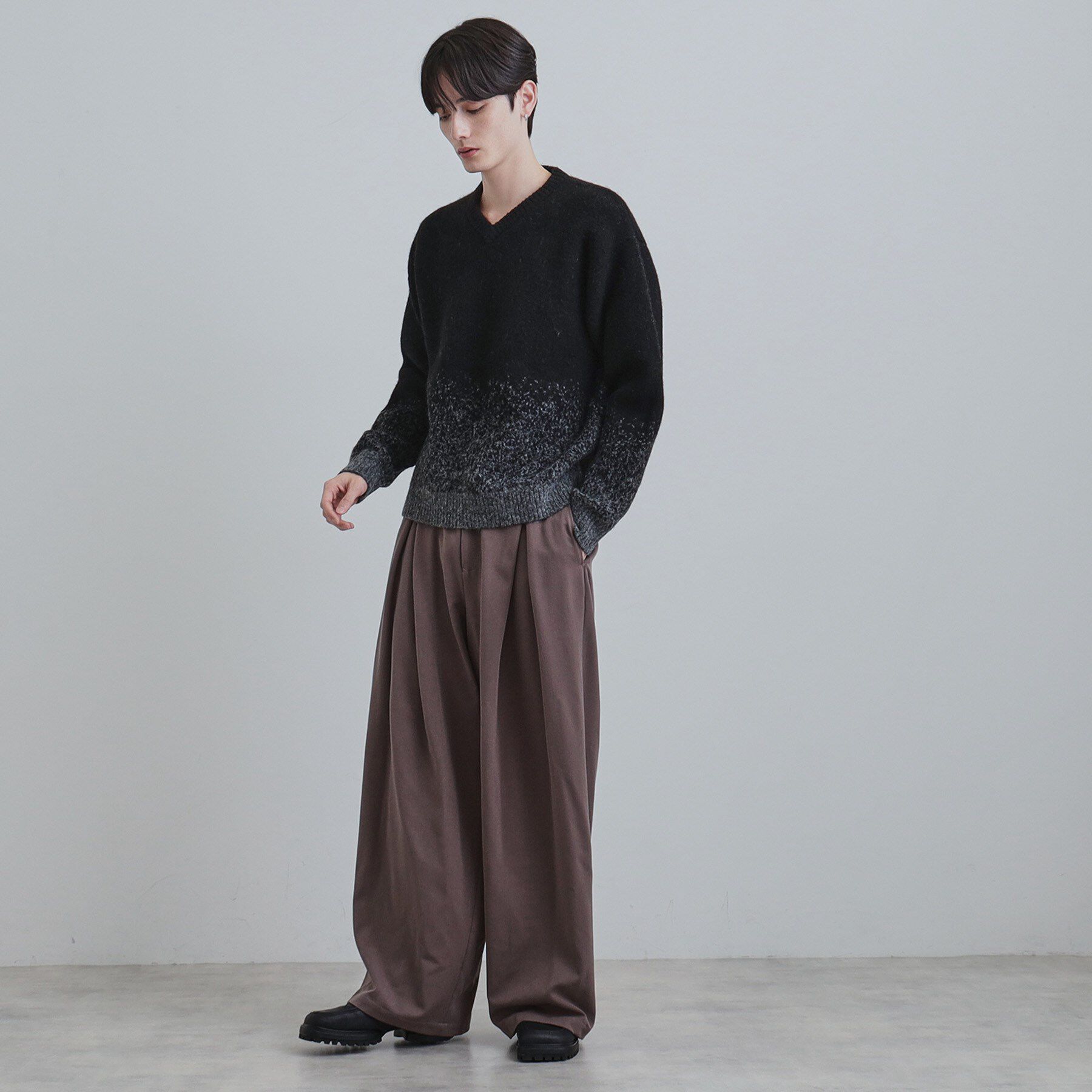 tk.TAKEO KIKUCHI「ミスティーシャギーVネックニット」|ニット・セーター|
