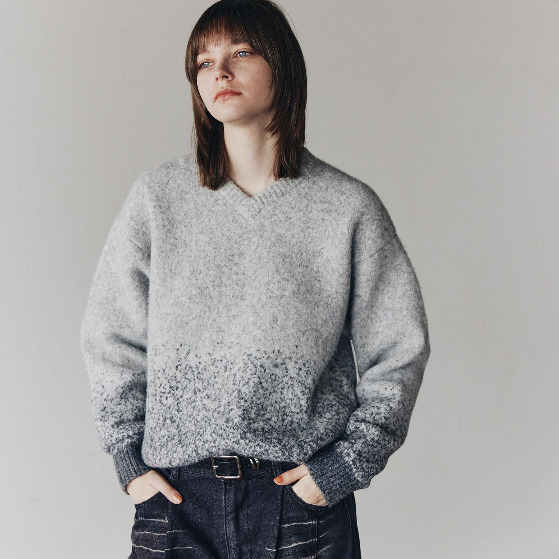 tk.TAKEO KIKUCHI「ミスティーシャギーVネックニット」|ニット・セーター|