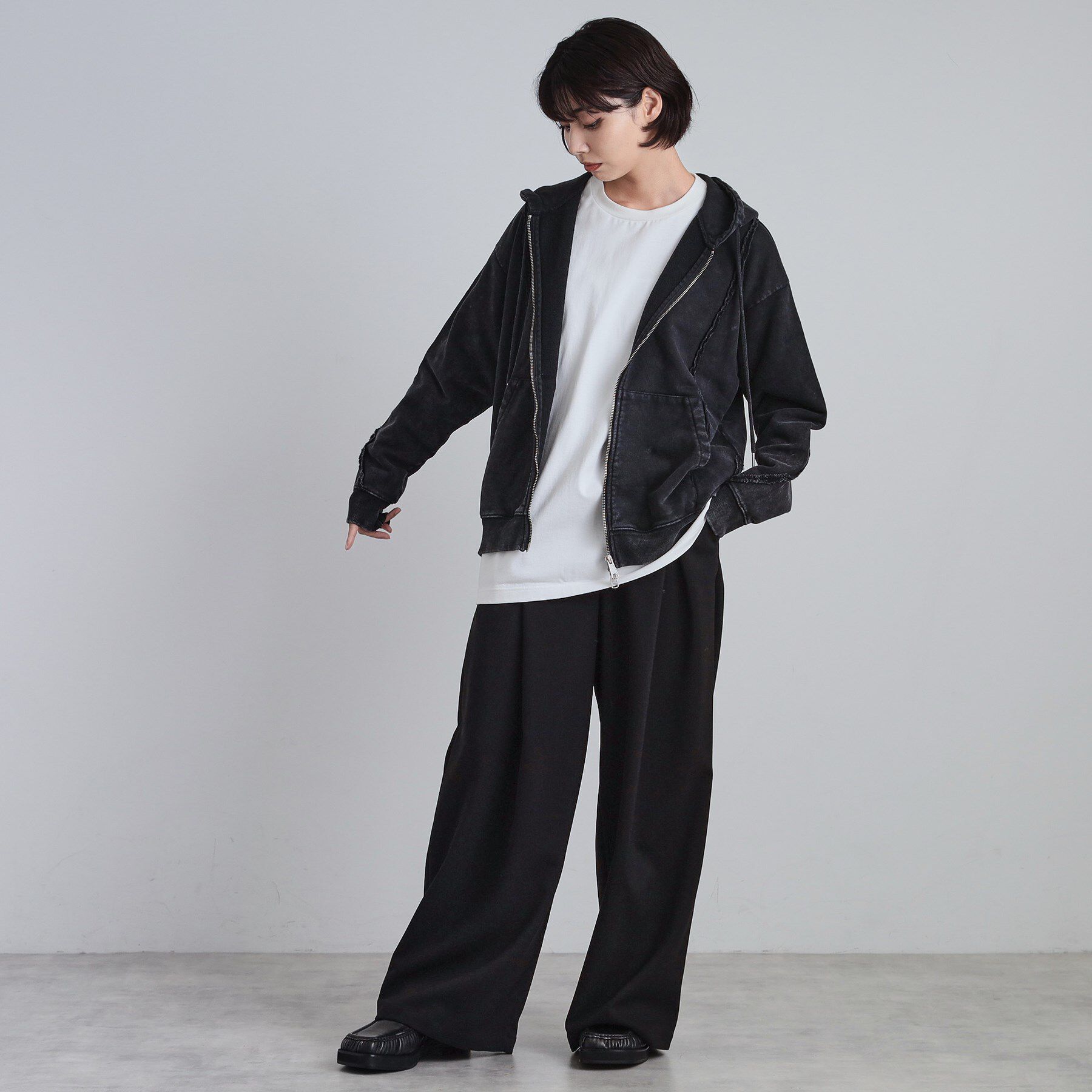 tk.TAKEO KIKUCHI「ヘヴィウェイトヴィンテージジップパーカ」|パーカー|