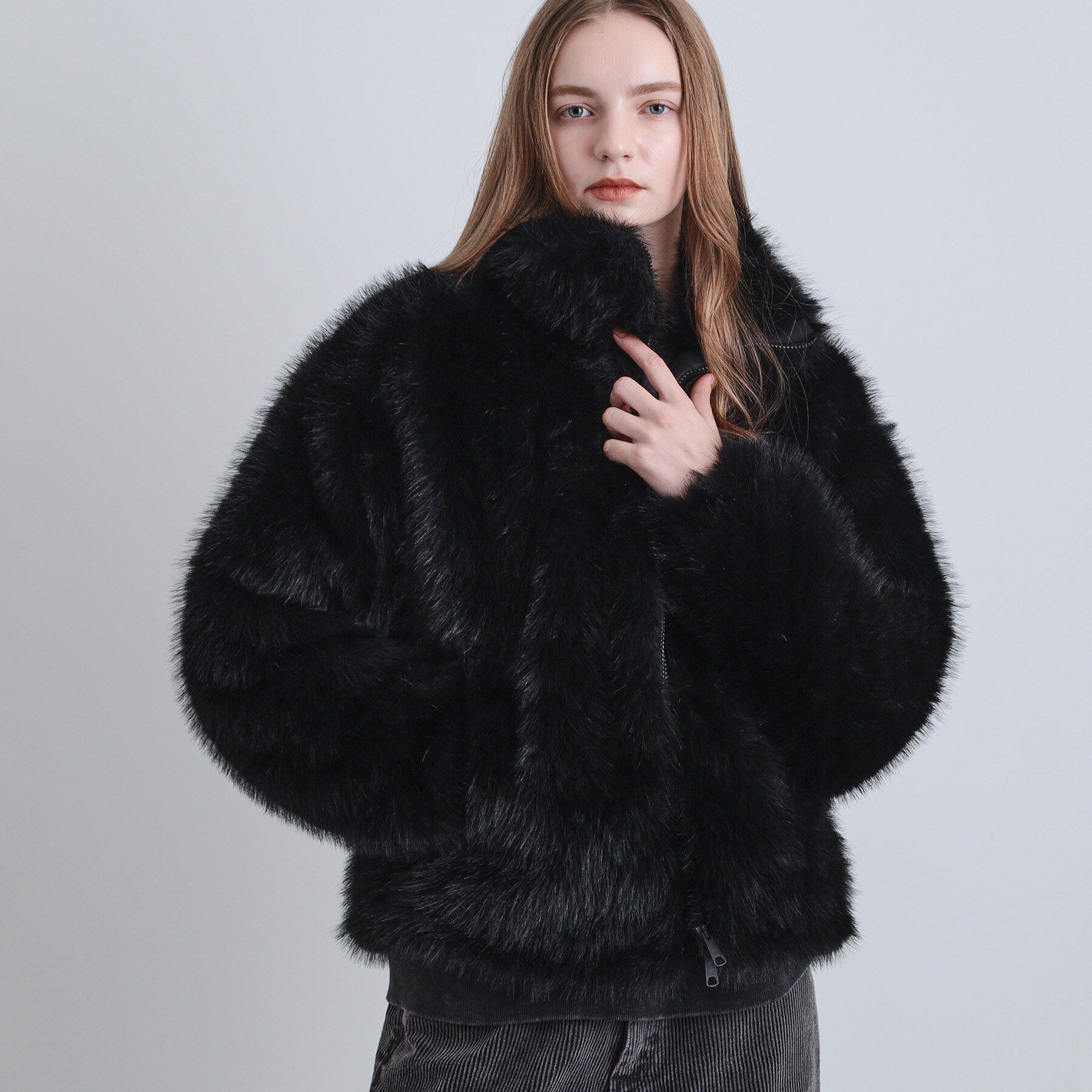 tk.TAKEO KIKUCHI「ミックスフェイクファーブルゾン」|ブルゾン・スタジャン|