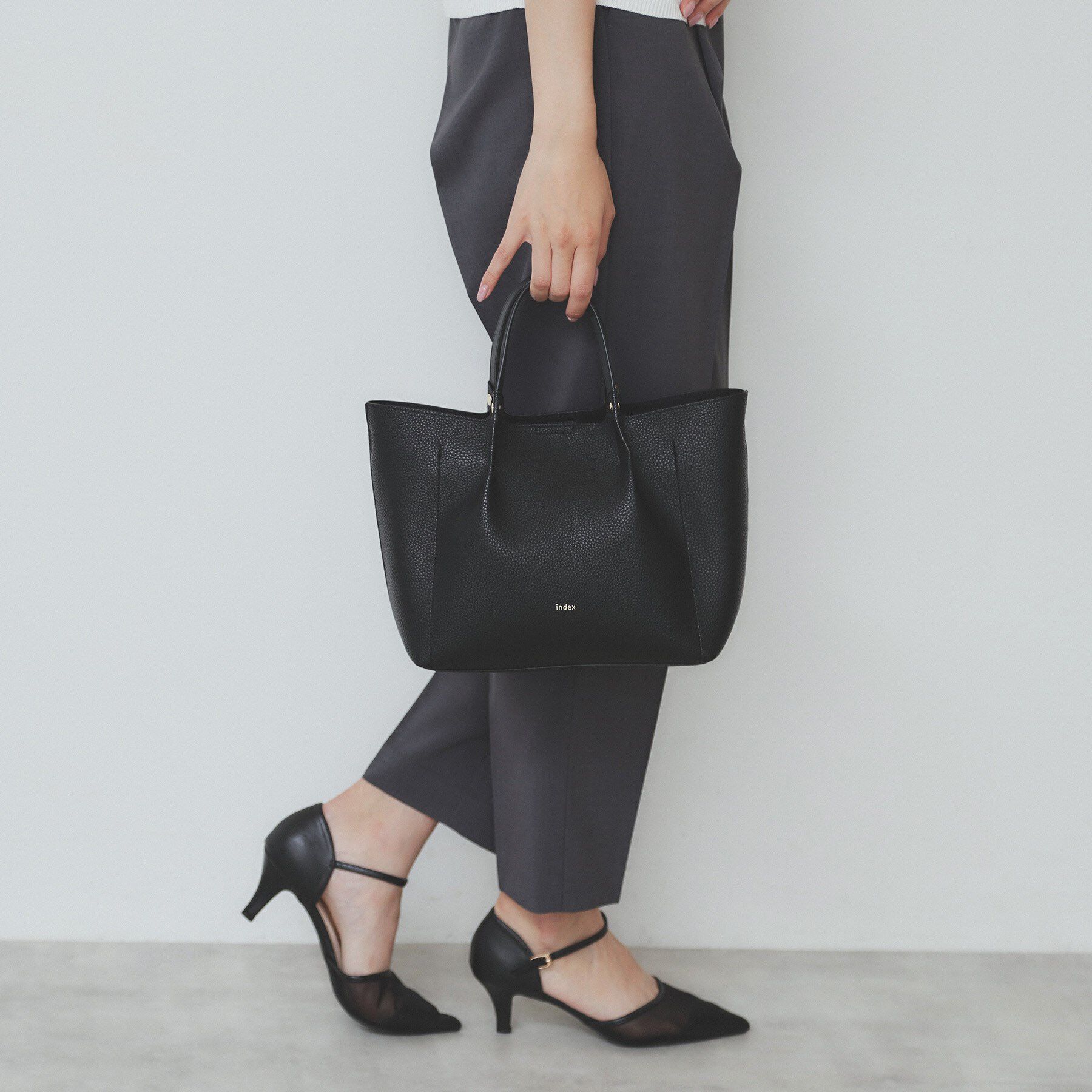index「【軽量合皮】2WAYミドルサイズトートバッグ」|トートバッグ|