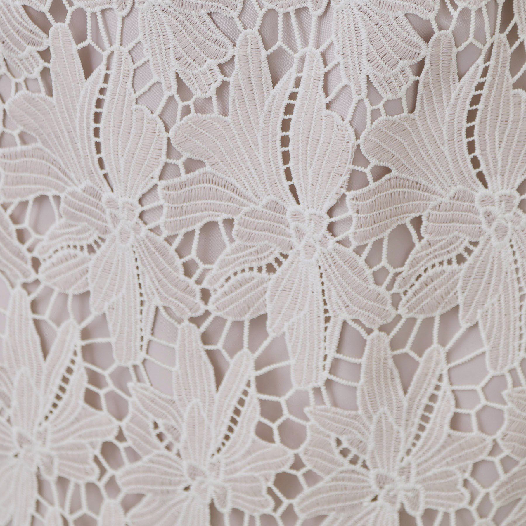 index「《S-3Lサイズ》バイカラーレースタイトスカート【洗濯機洗い可】」|スカート|