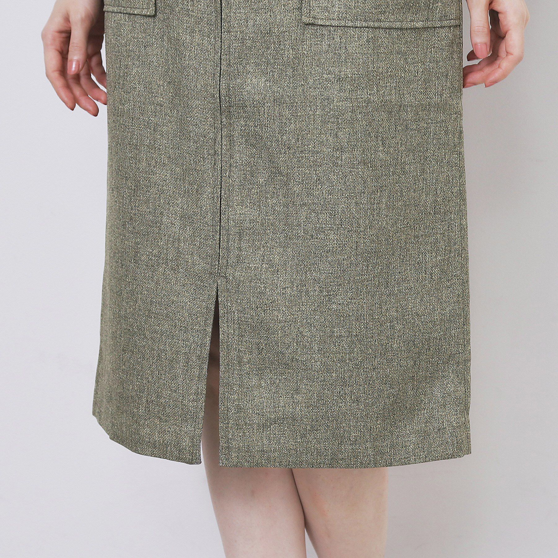 index「ツイード調フロントジップタイトスカート【洗濯機OK/防シワ】」|スカート|