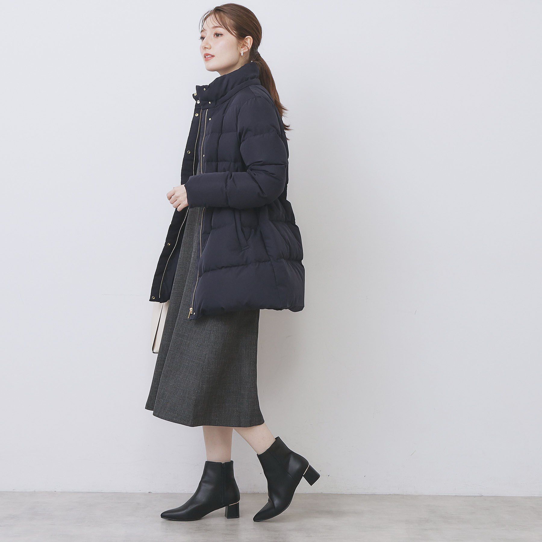 index「KAWADAダウンドロストミドルコート【撥水/洗濯機OK/2WAY/静電気防止裏地】《XS～3L》」|ダウン|