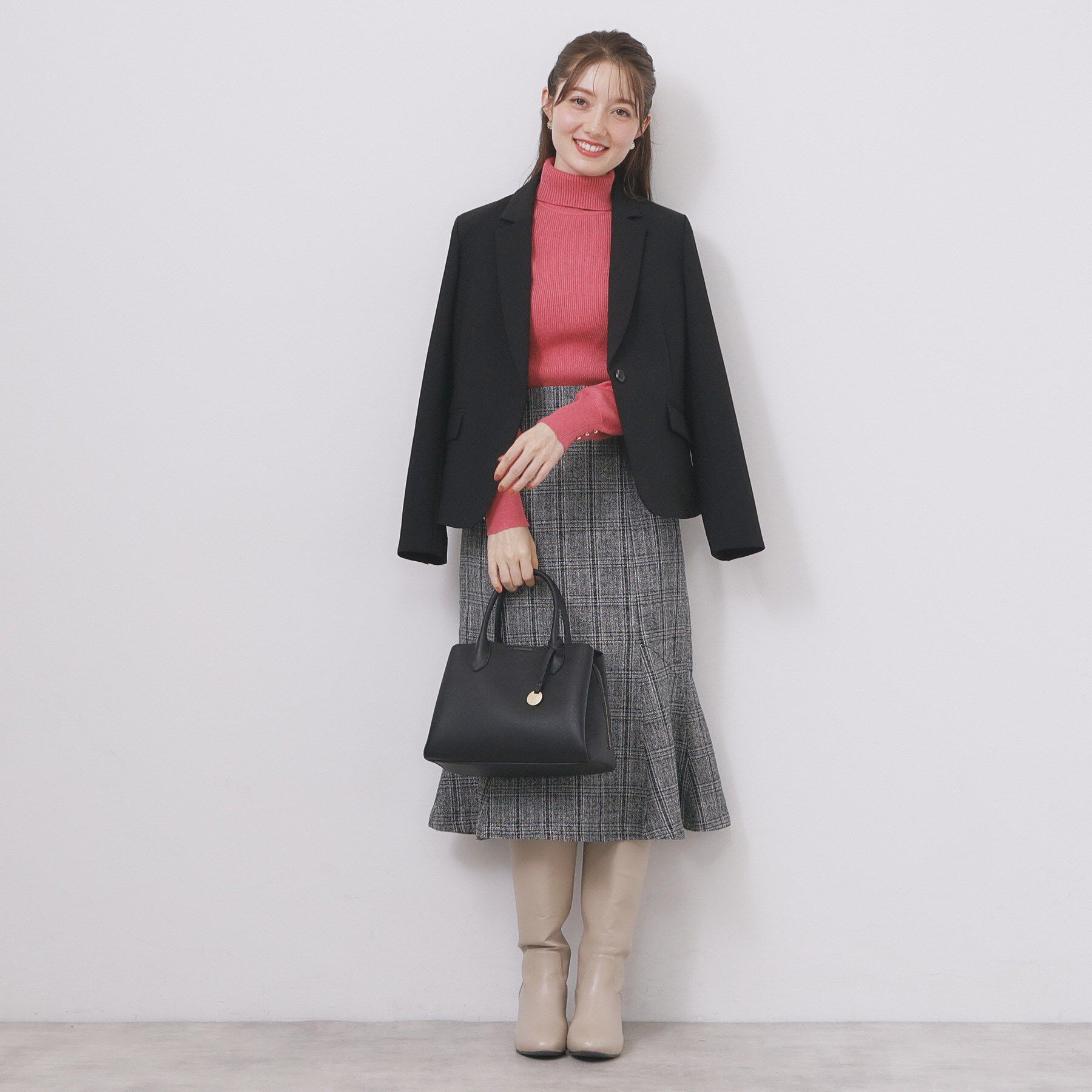 index「タートルネックタックパフスリーブニット【洗濯機OK】」|ニット・セーター|