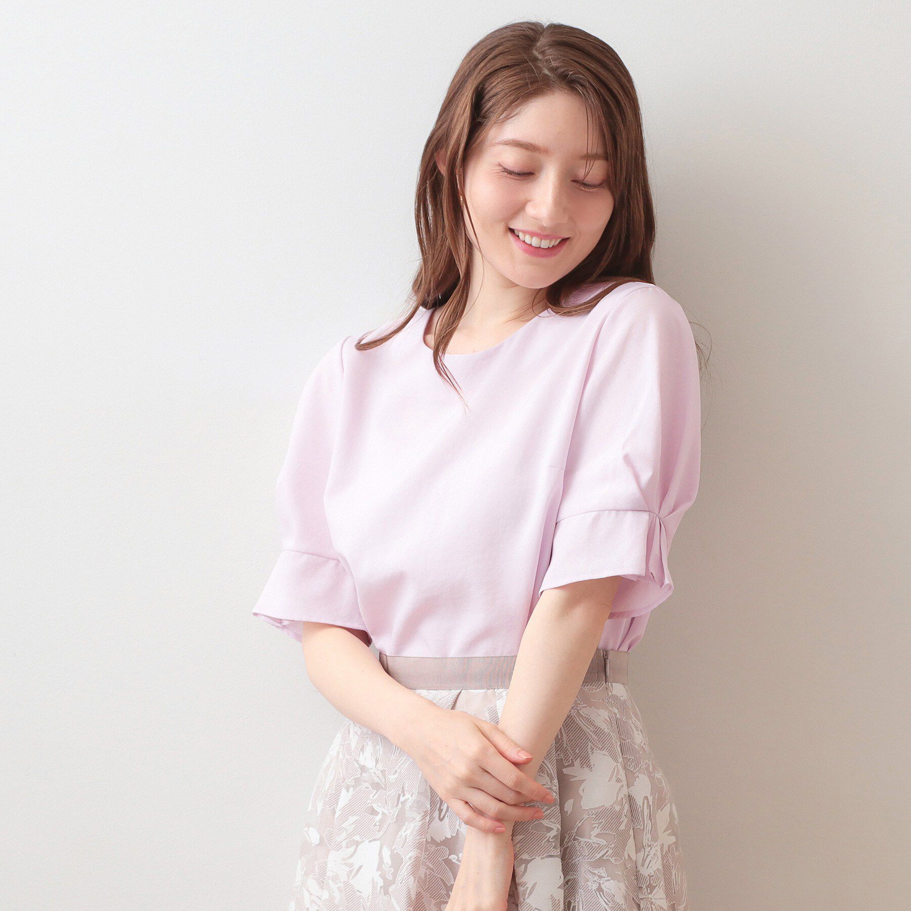 index「接触冷感タックパフスリーブブラウス【吸水速乾/防シワ/イージーアイロン/洗濯機OK】《XS～3L/6」|シャツ・ブラウス|