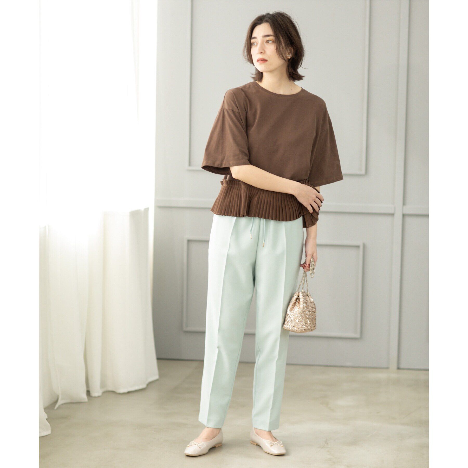 OPAQUE.CLIP「《SS-LLsize》美脚ストレッチイージーテーパードパンツ【洗濯機洗い可/防シワ】」|その他|