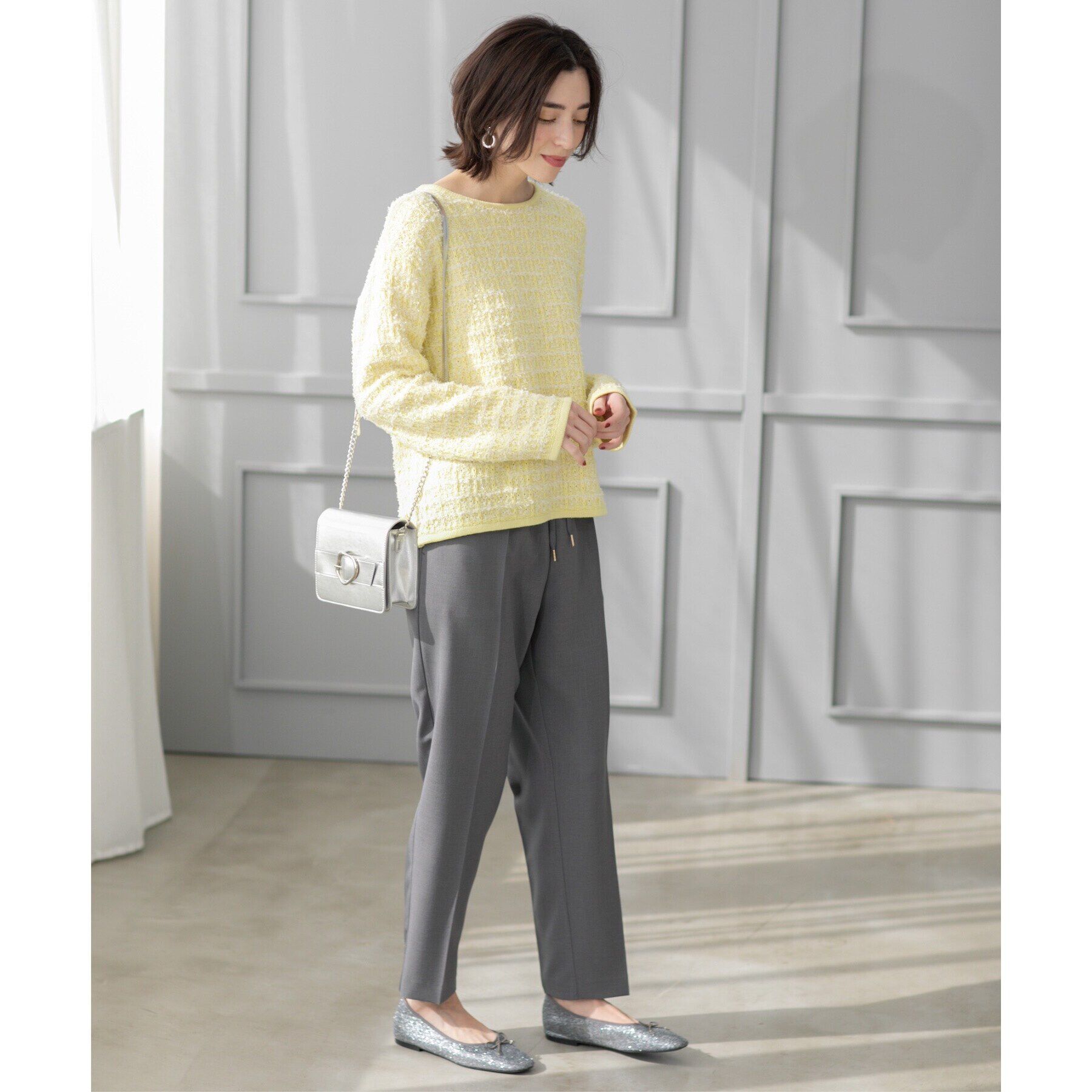 OPAQUE.CLIP「《SS-LLsize》美脚ストレッチイージーテーパードパンツ【洗濯機洗い可/防シワ】」|その他|