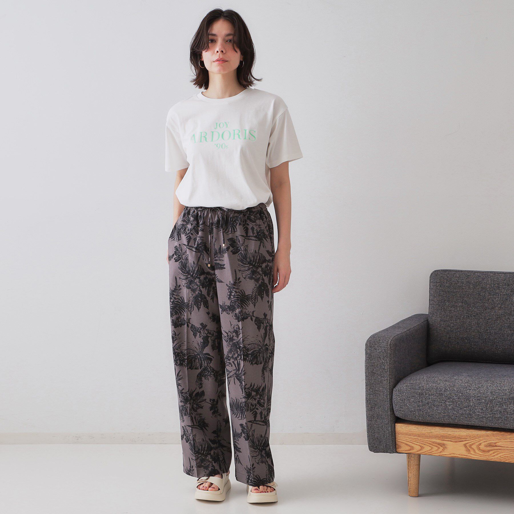 OPAQUE.CLIP「フロッキーロゴTシャツ【洗濯機洗い可】」|Tシャツ・カットソー|