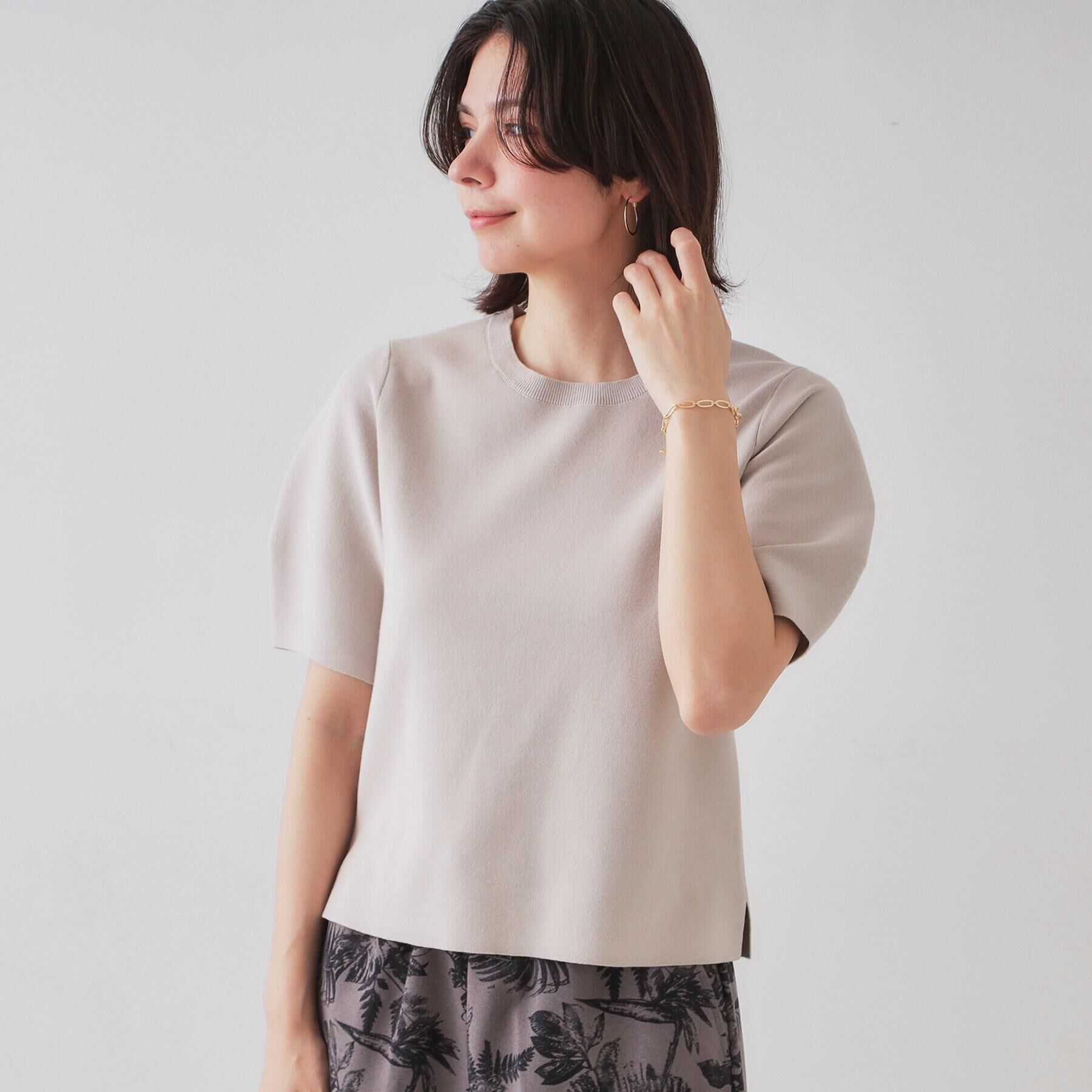 OPAQUE.CLIP「カーブスリーブニット【UV/洗濯機洗い可】」|ニット・セーター|