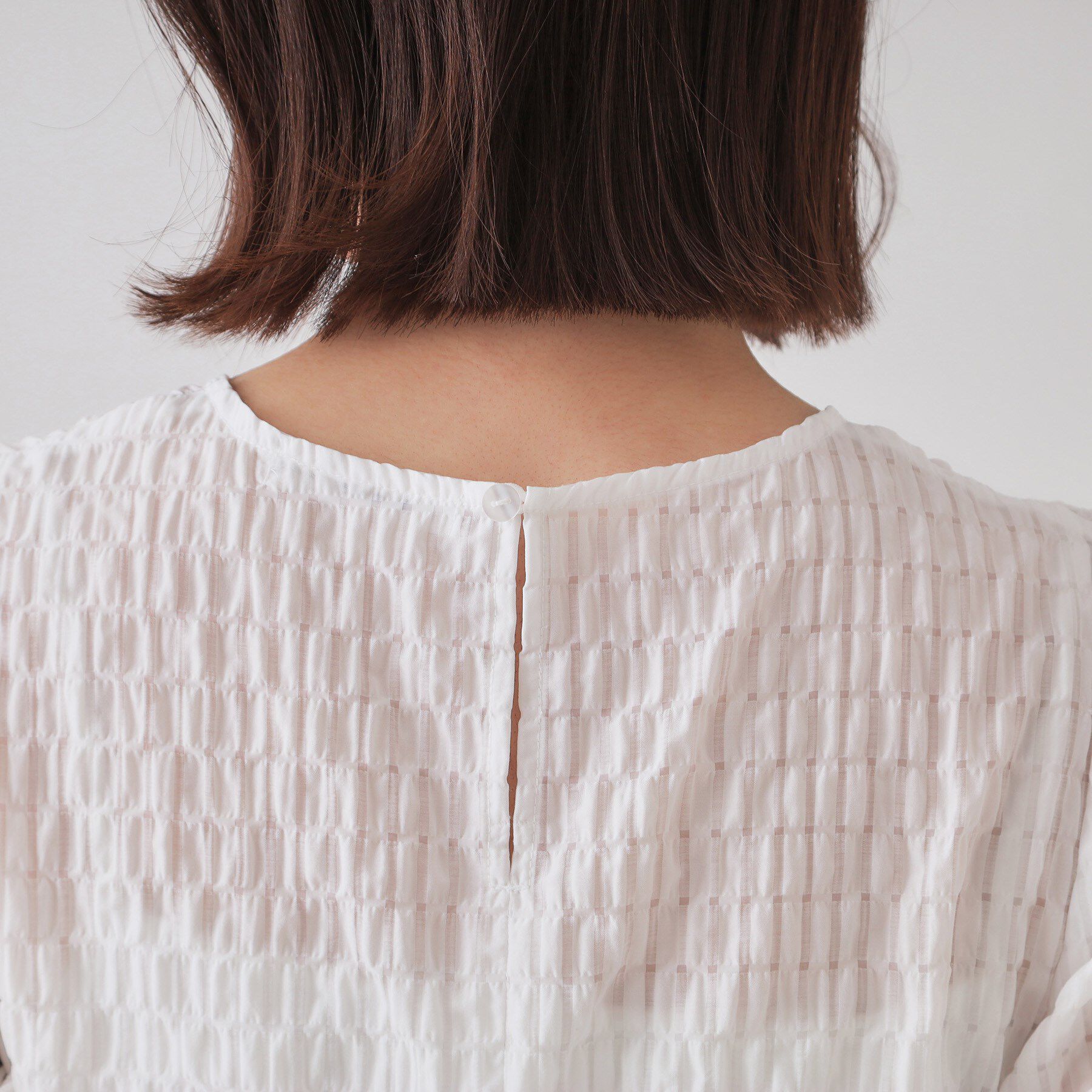 OPAQUE.CLIP「シャーリングペプラムブラウス【洗濯機洗い可】」|シャツ・ブラウス|