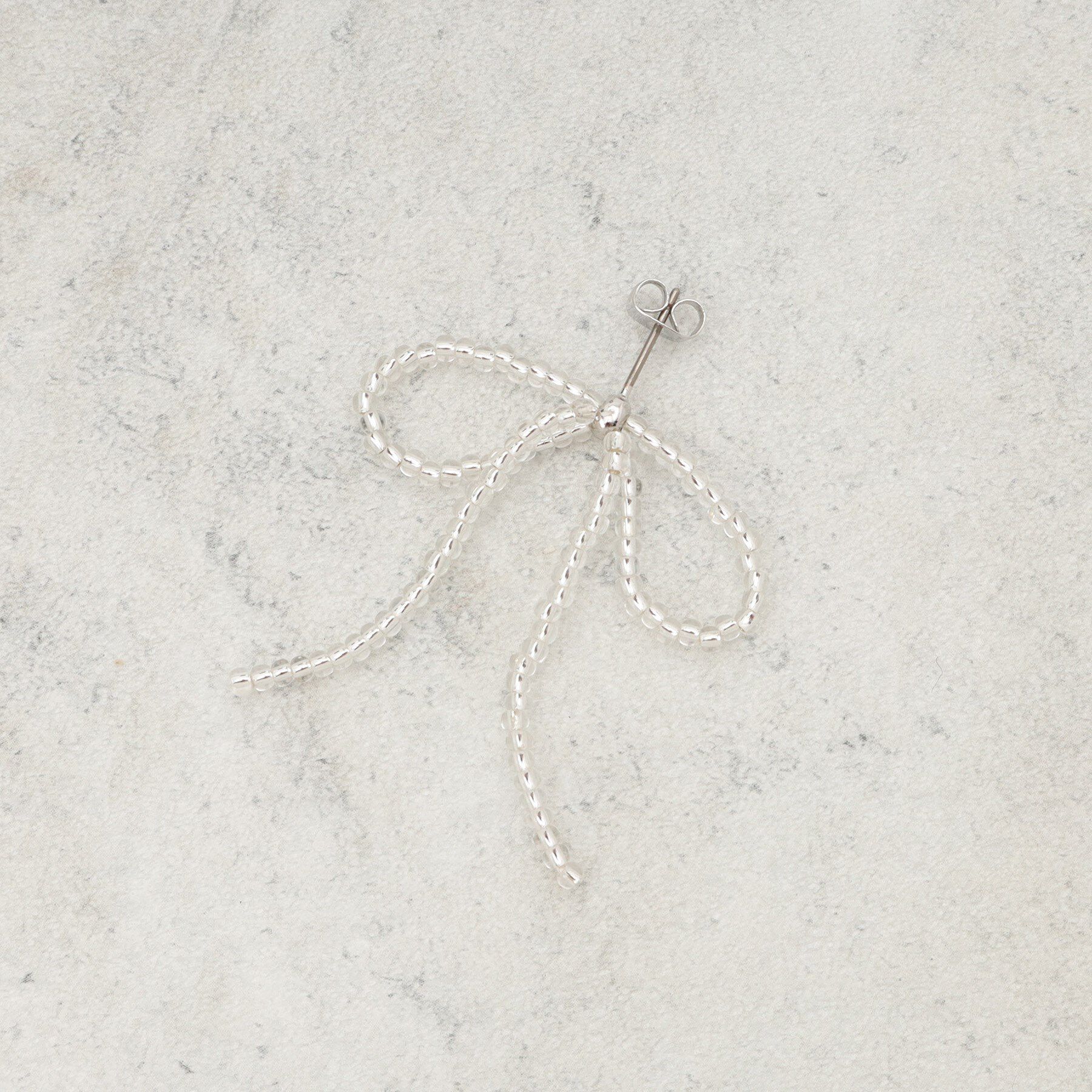 OPAQUE.CLIP「ビーズリボンピアス」|ピアス|