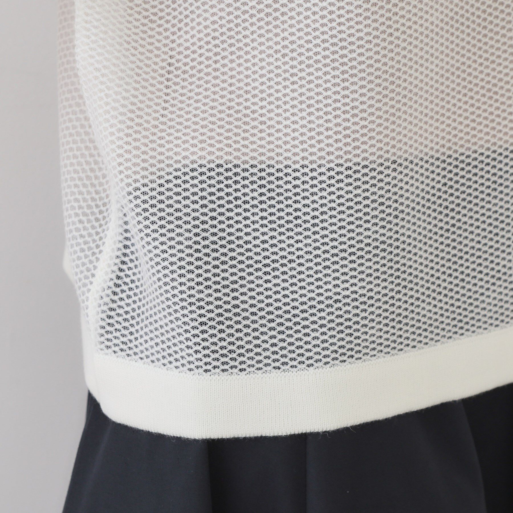 OPAQUE.CLIP「メッシュロゴニット【洗濯機洗い可】」|ニット・セーター|