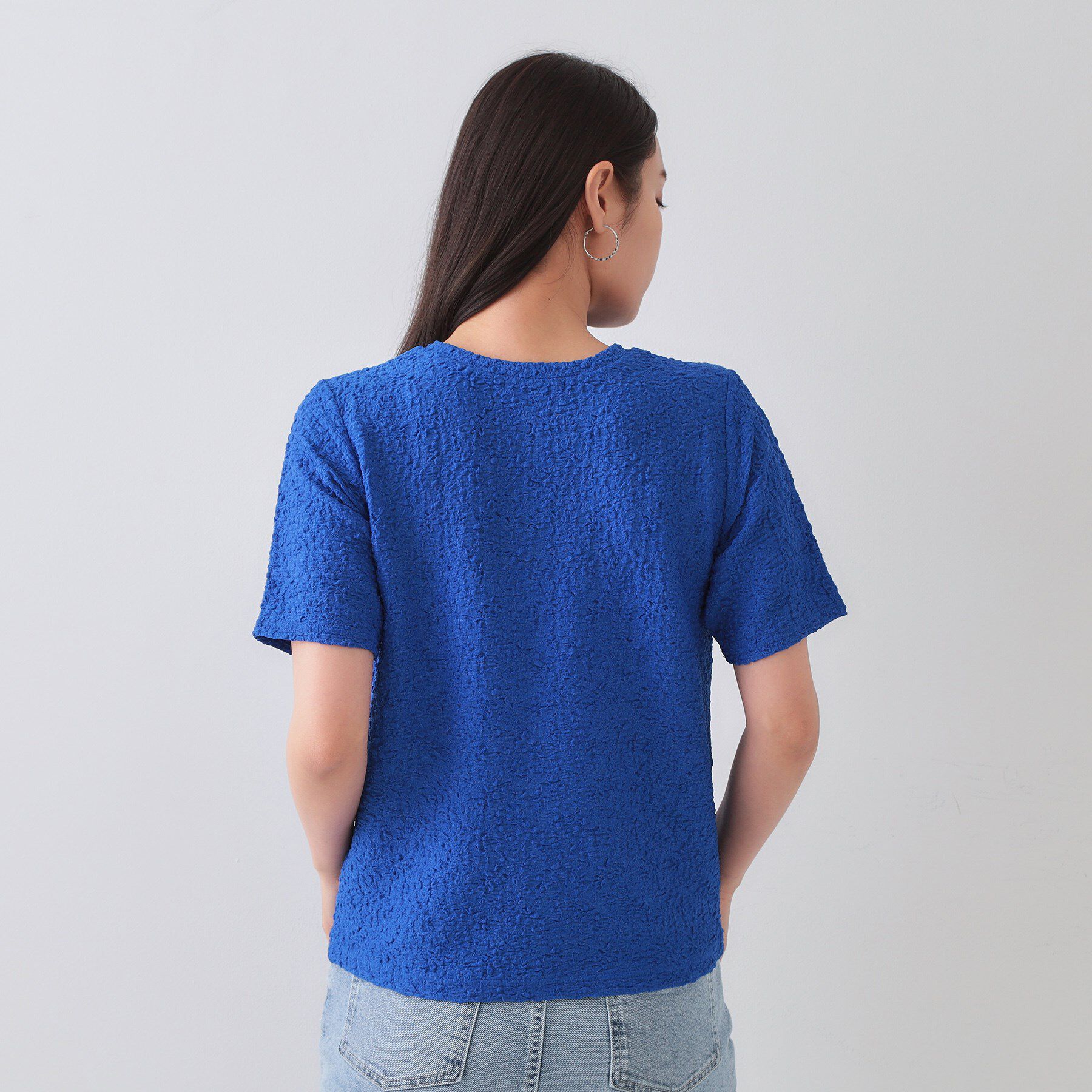 OPAQUE.CLIP「ふくれジャカードショートカットソー【洗濯機洗い可】」|Tシャツ・カットソー|