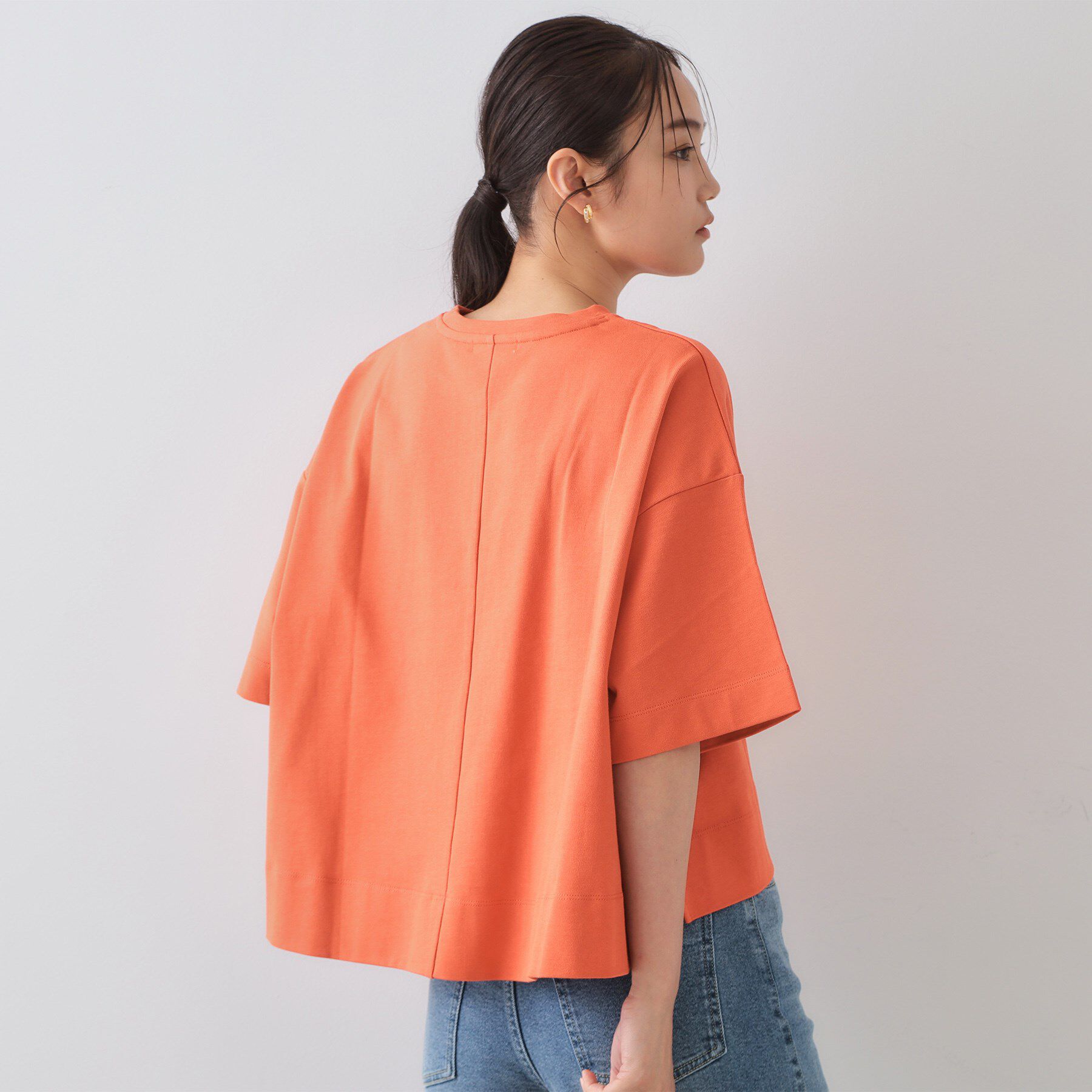 OPAQUE.CLIP「《5色展開》ワイドシルエットTシャツ【洗濯機洗い可】」|Tシャツ・カットソー|