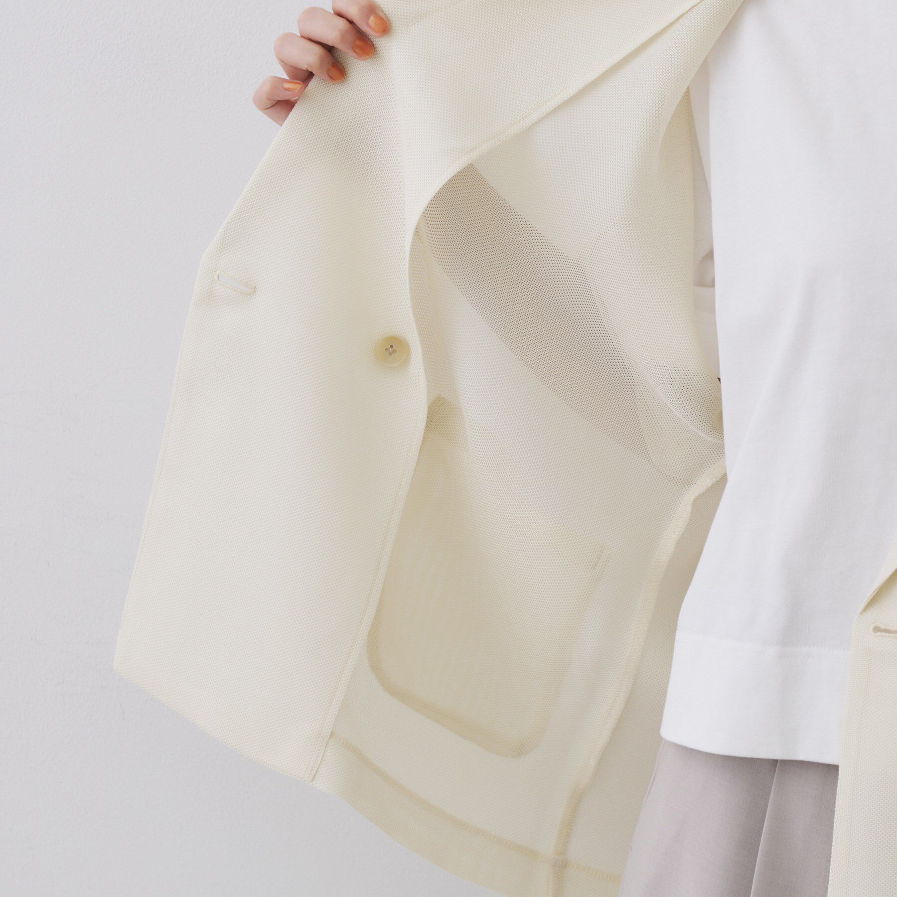 OPAQUE.CLIP「メッシュテーラードジャケット【洗濯機洗い可】」|テーラードジャケット|