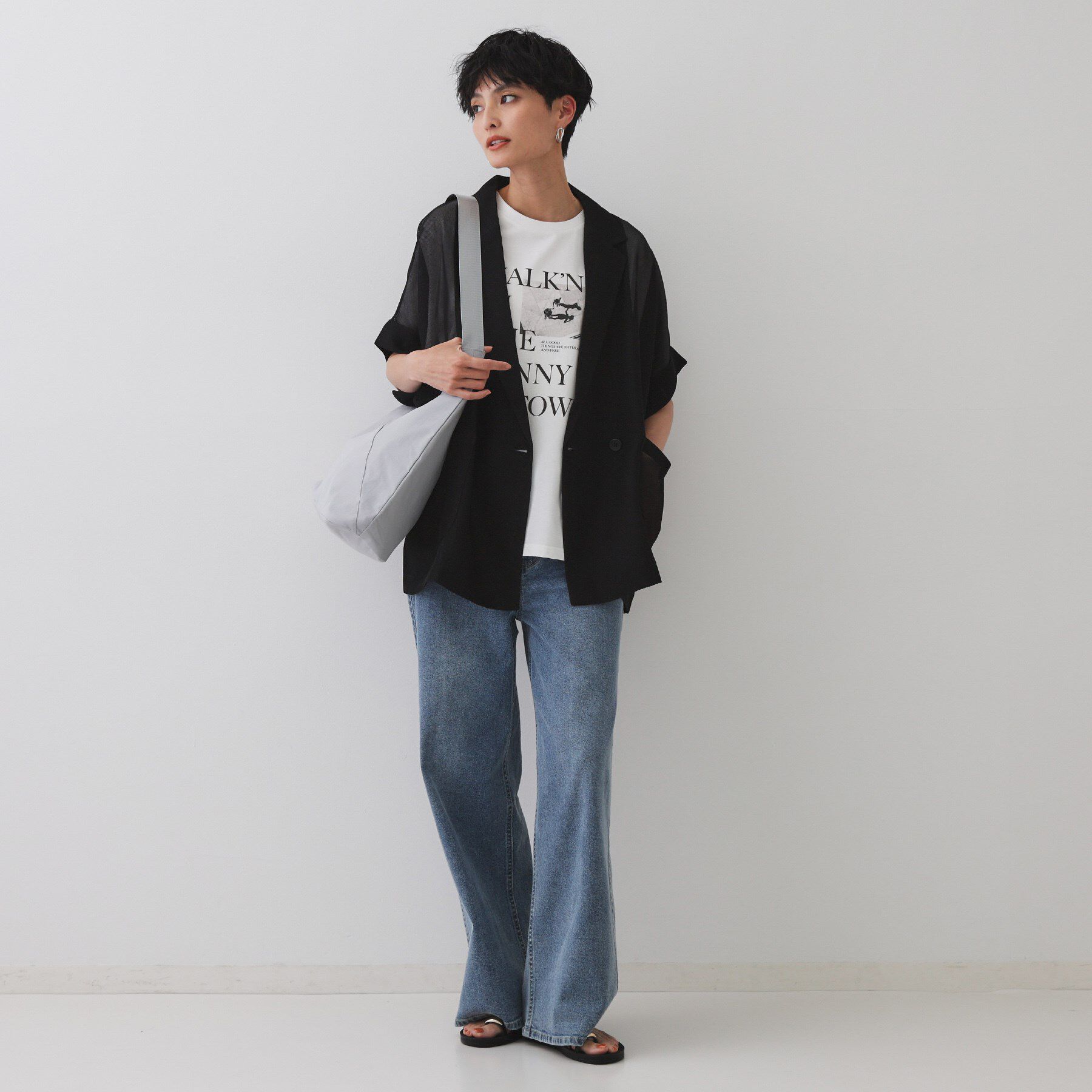 OPAQUE.CLIP「メッシュテーラードジャケット【洗濯機洗い可】」|テーラードジャケット|