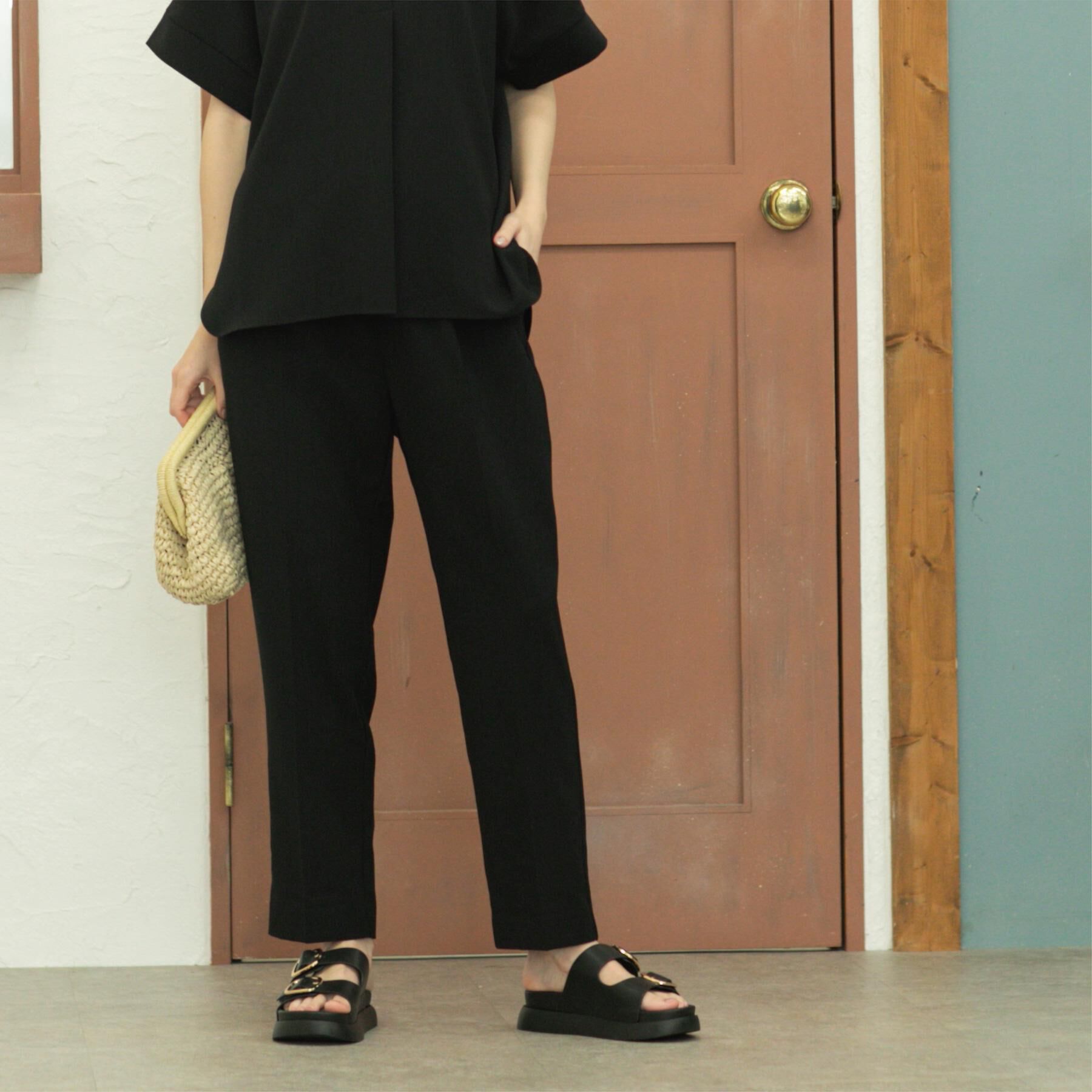 OPAQUE.CLIP「美脚イージーテーパードパンツ【防シワ/洗濯機洗い可/抗ピル/ストレッチ】《丈が選べる/SS-LLサイ」|その他|