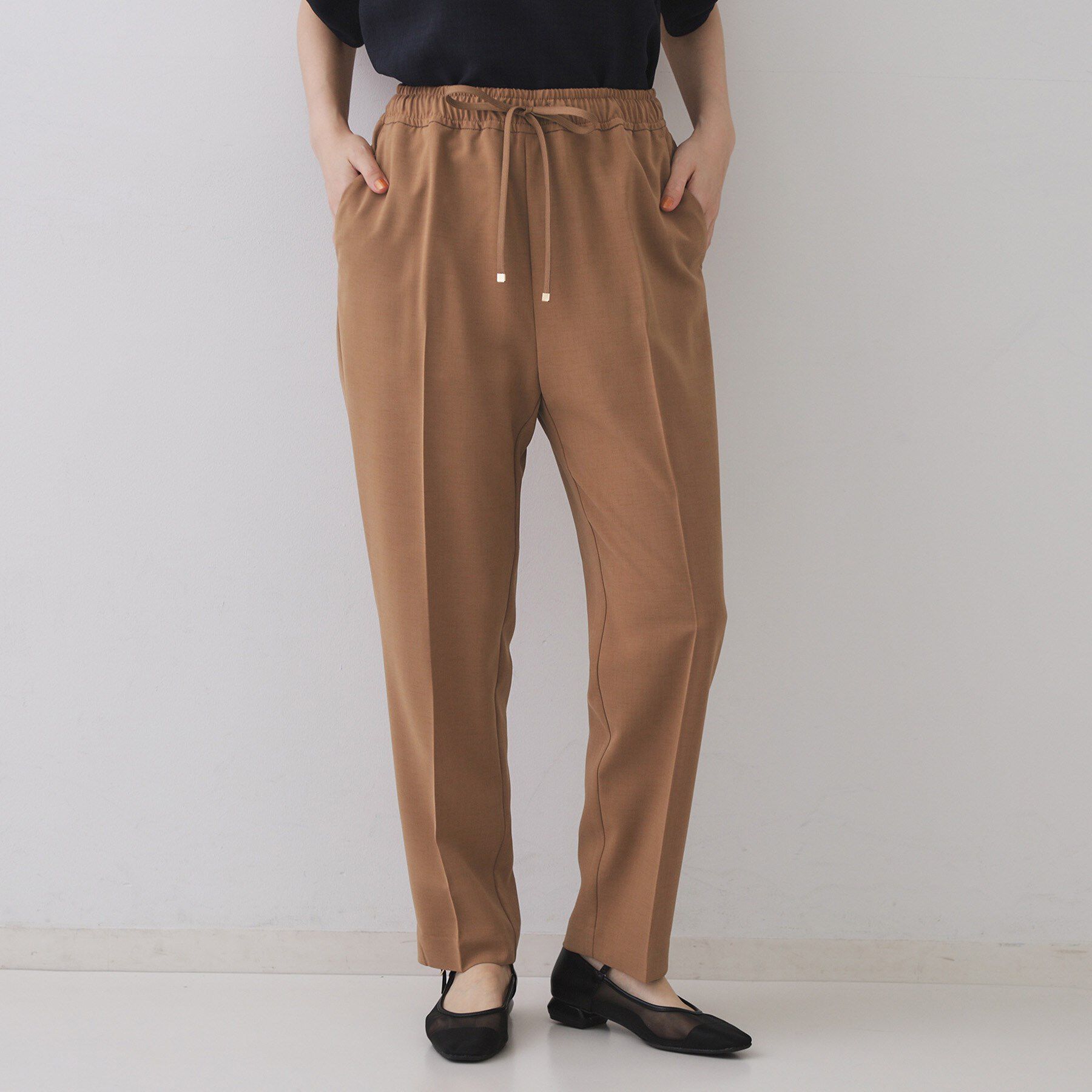 OPAQUE.CLIP「美脚イージーテーパードパンツ【防シワ/洗濯機洗い可/抗ピル/ストレッチ】《丈が選べる/SS-LLサイ」|その他|