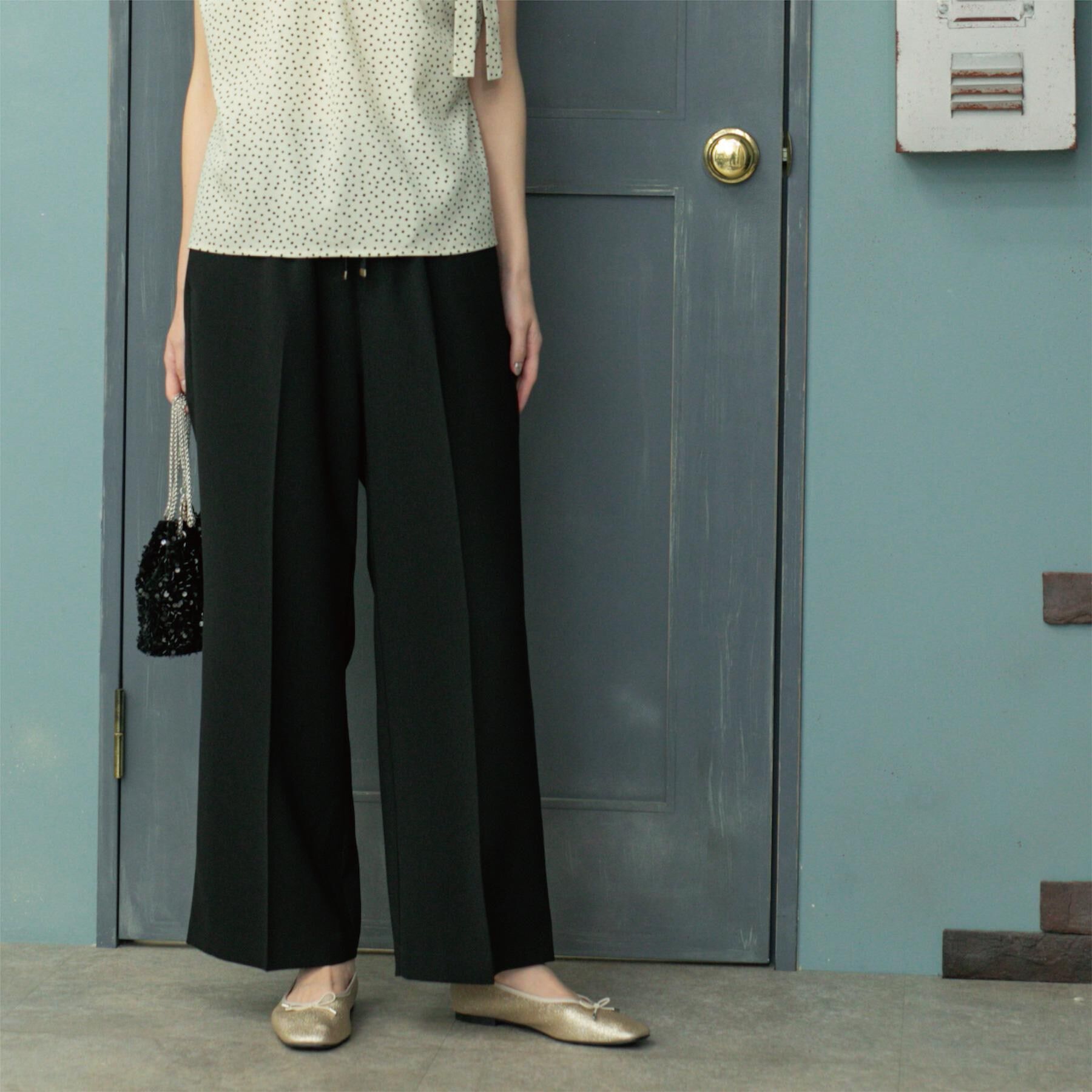 OPAQUE.CLIP「美脚イージーワイドパンツ【防シワ/洗濯機洗い可/抗ピル/ストレッチ】《丈が選べる/SS-LLサイズ/」|その他|