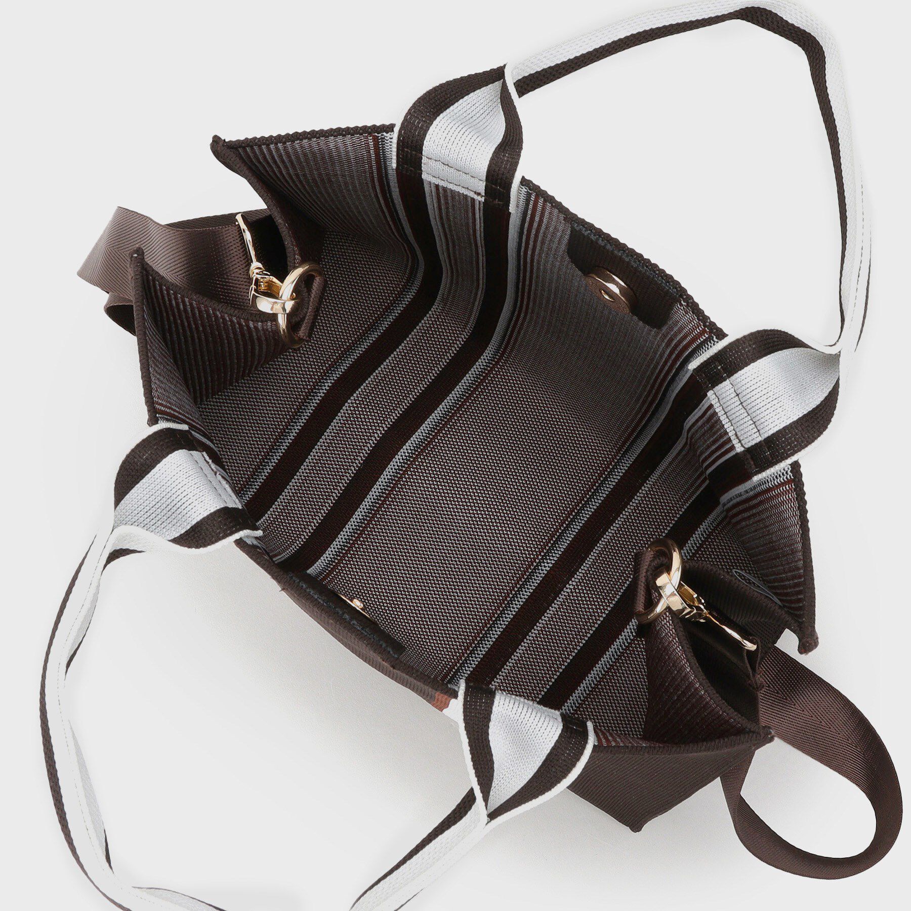 OPAQUE.CLIP「【2WAY】ラインハンドルスクエアニットミドルトートバッグ」|トートバッグ|