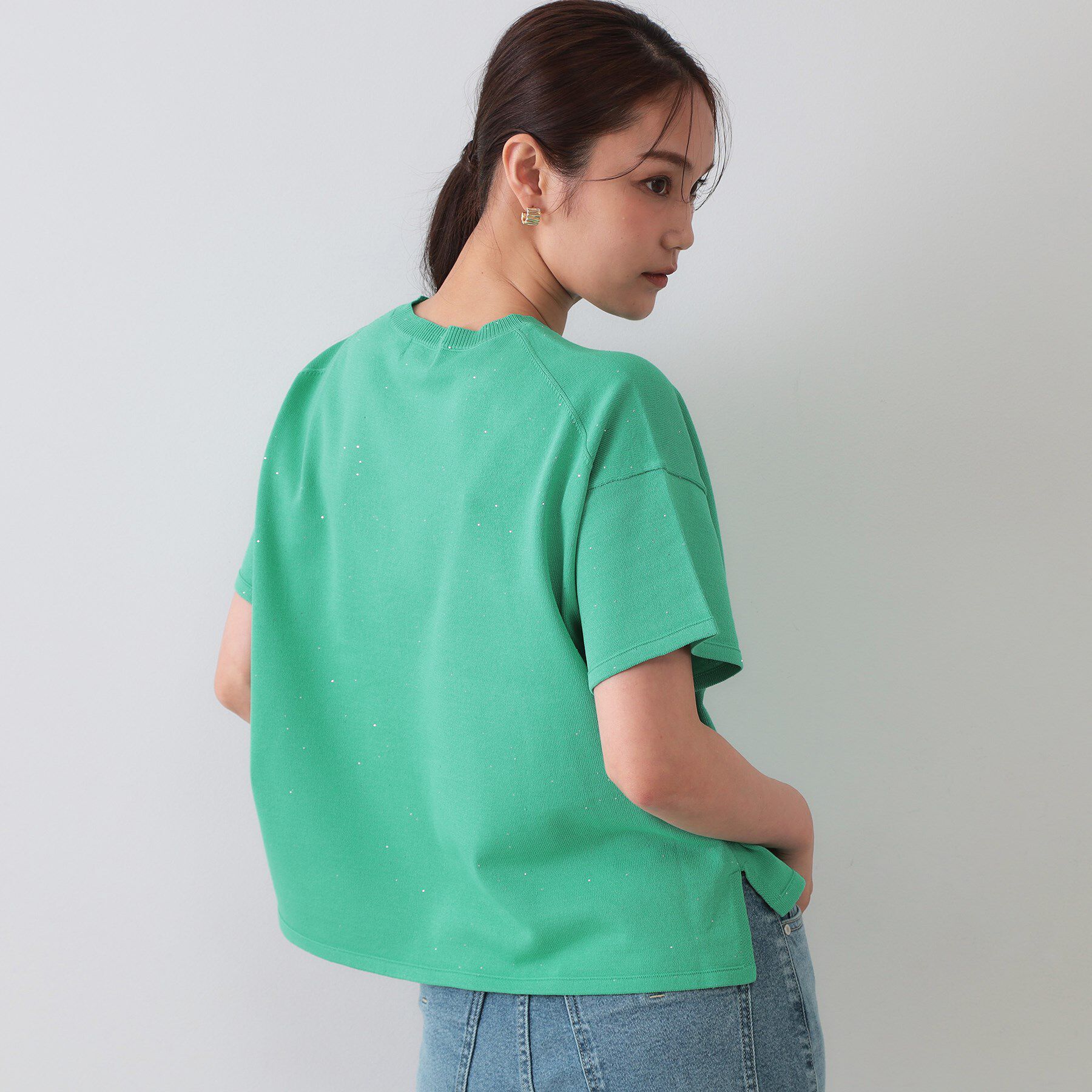 OPAQUE.CLIP「スパンコールサマーニット【洗濯機洗い可/抗ピル】」|ニット・セーター|