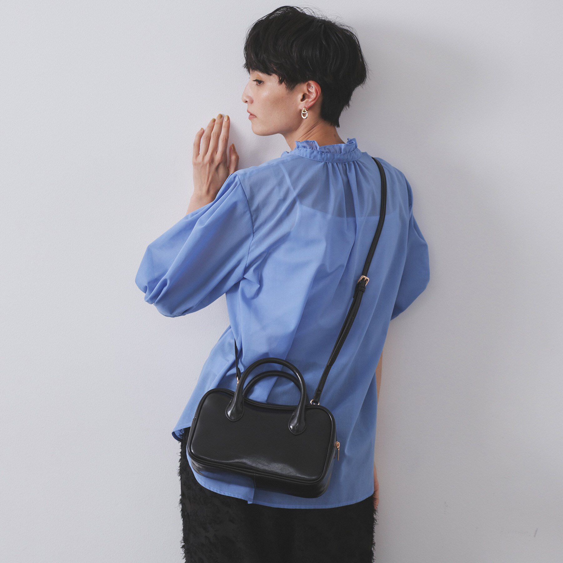 OPAQUE.CLIP「【軽量/2WAY】オイル調合皮ミドルボストンバッグ」|ショルダー・メッセンジャー|