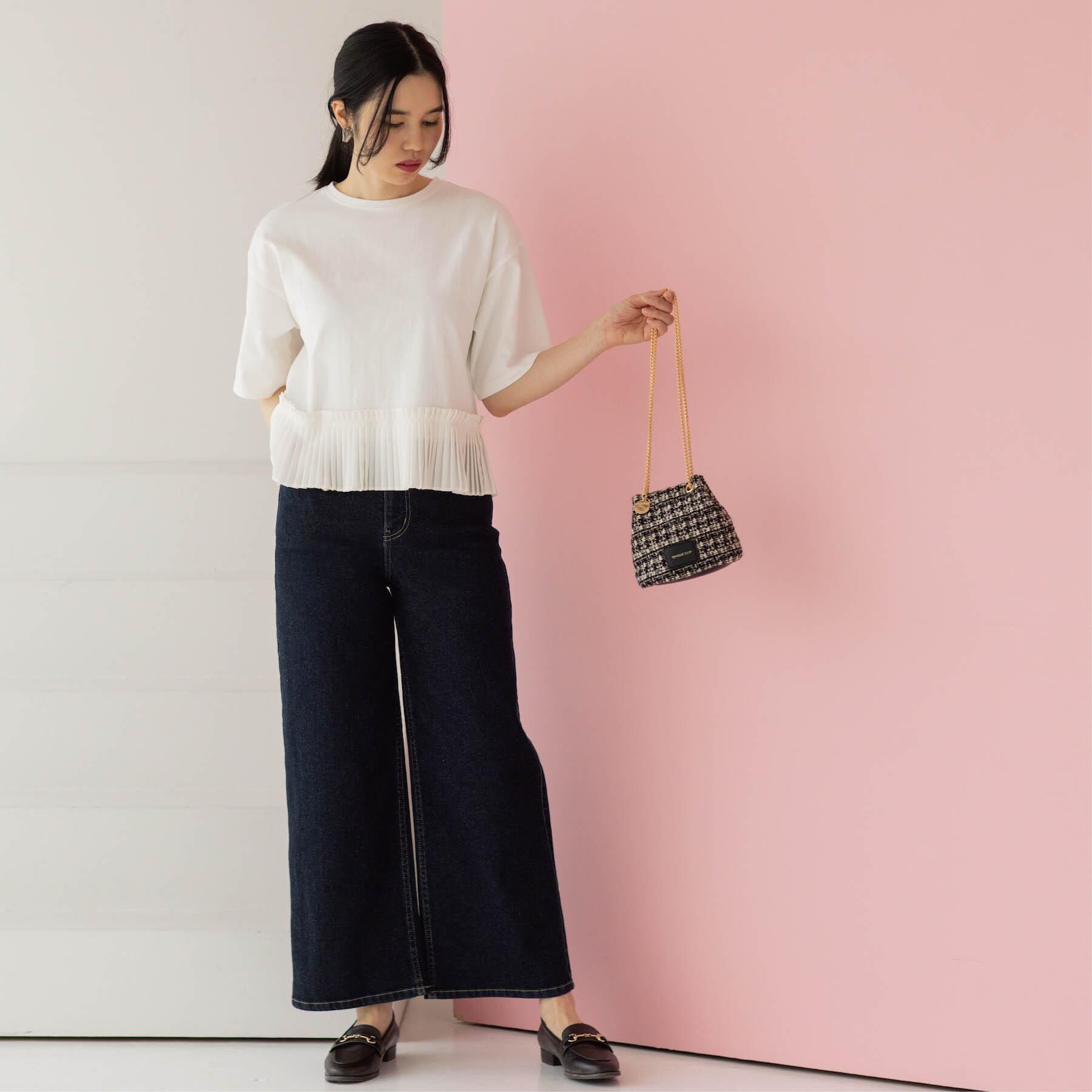 OPAQUE.CLIP「ストレッチバギーデニム【洗濯機洗い可】《SS～LL》」|デニム|