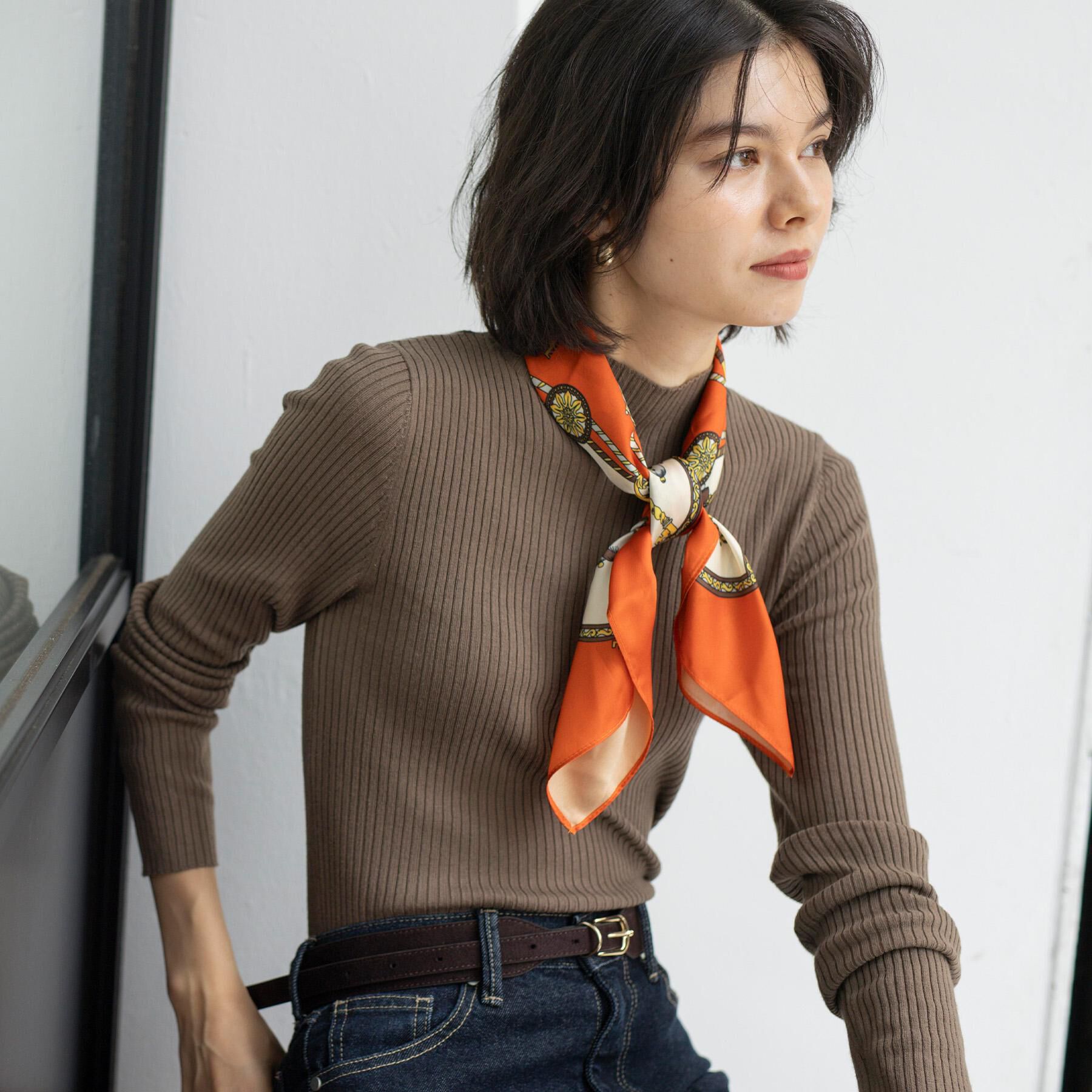 OPAQUE.CLIP「アンティーク柄スクエア大判スカーフ」|バンダナ・スカーフ|