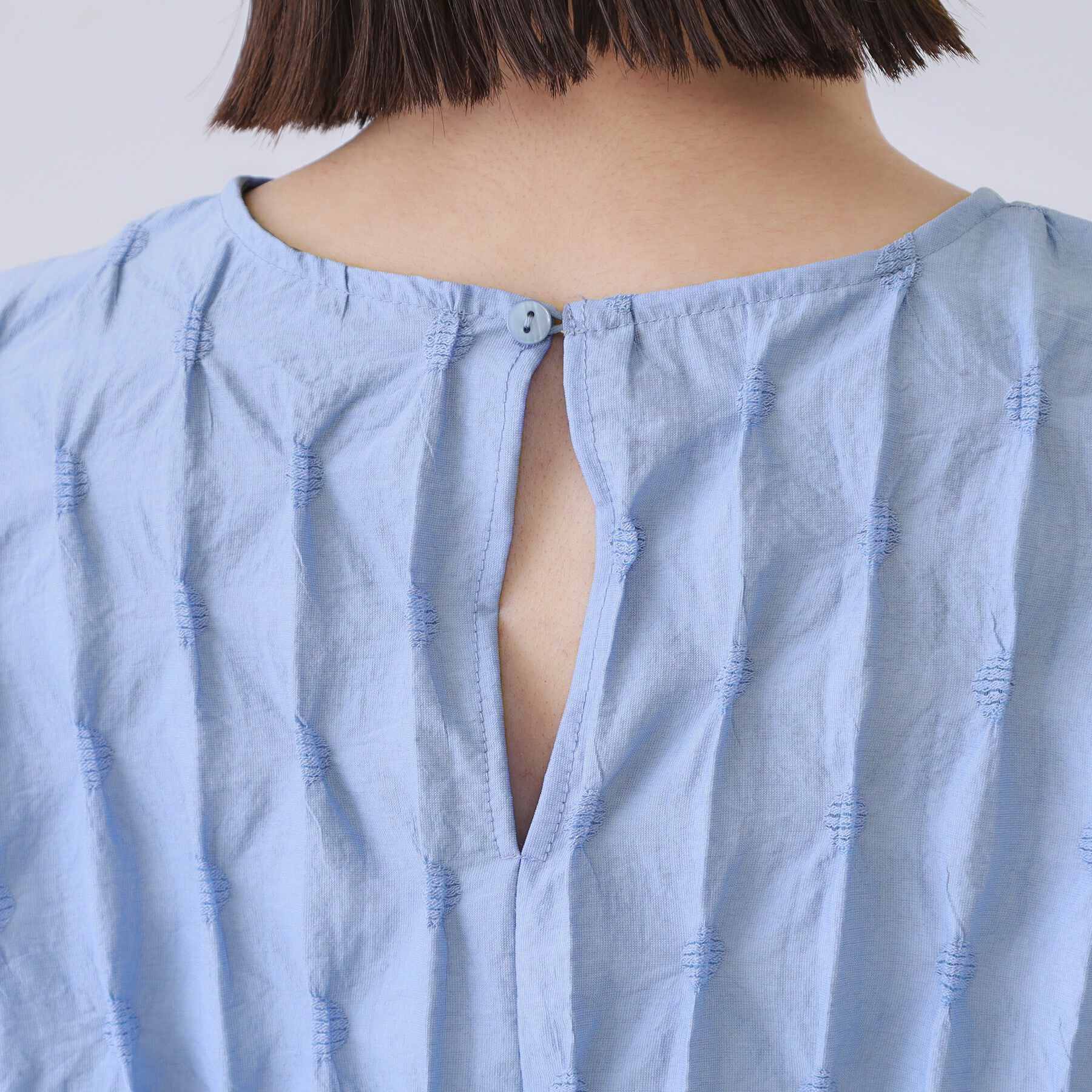 OPAQUE.CLIP「ふくれジャカードペプラムブラウス【洗濯機洗い可】」|シャツ・ブラウス|