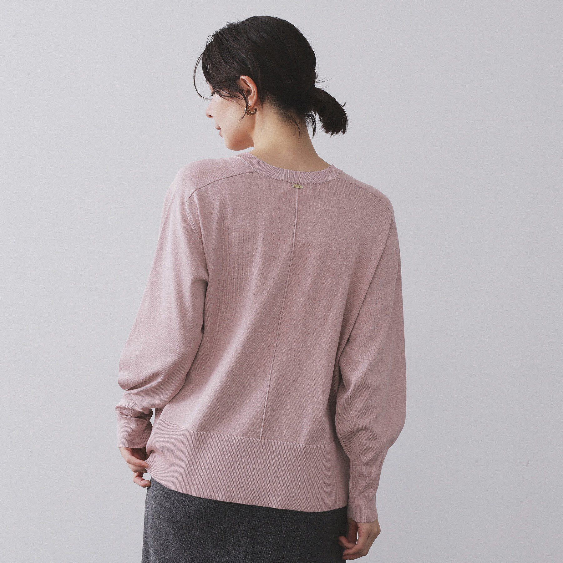 OPAQUE.CLIP「リラクシーVネックニット【洗濯機洗OK】《6col》」|ニット・セーター|