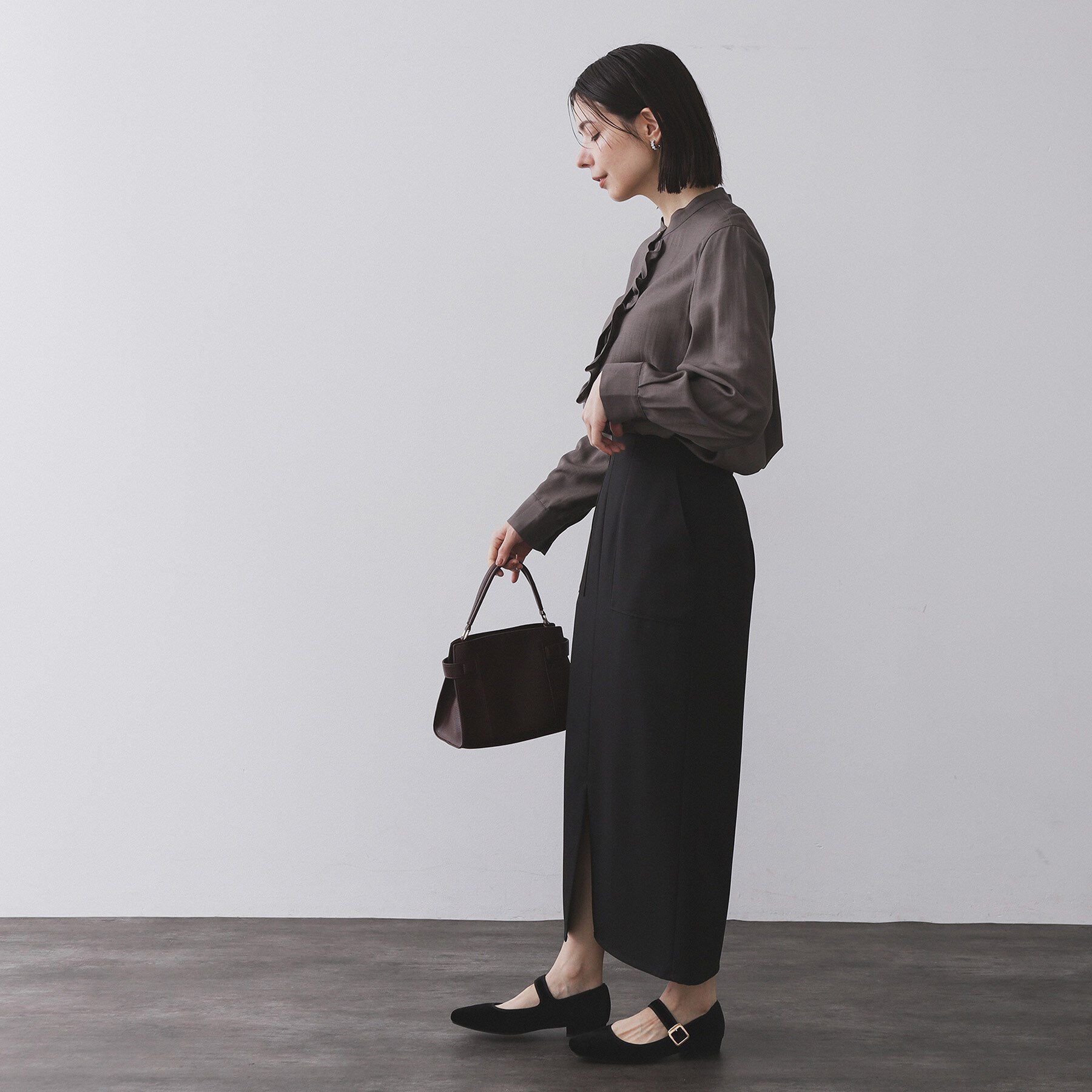 OPAQUE.CLIP「ストレッチダブルポケットタイトスカート【洗える】」|スカート|