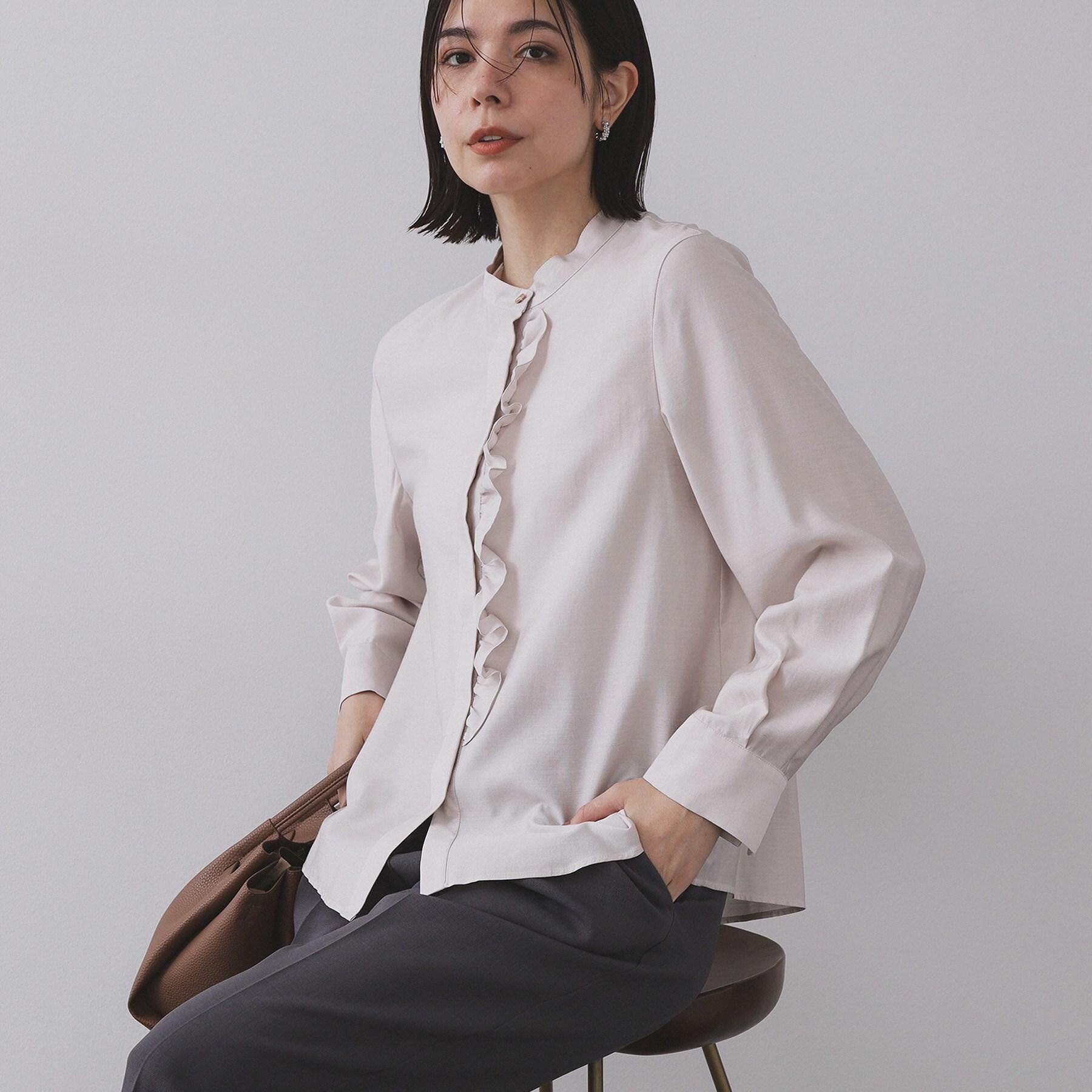 OPAQUE.CLIP「フロントフリルブラウス【洗濯機OK】」|シャツ・ブラウス|