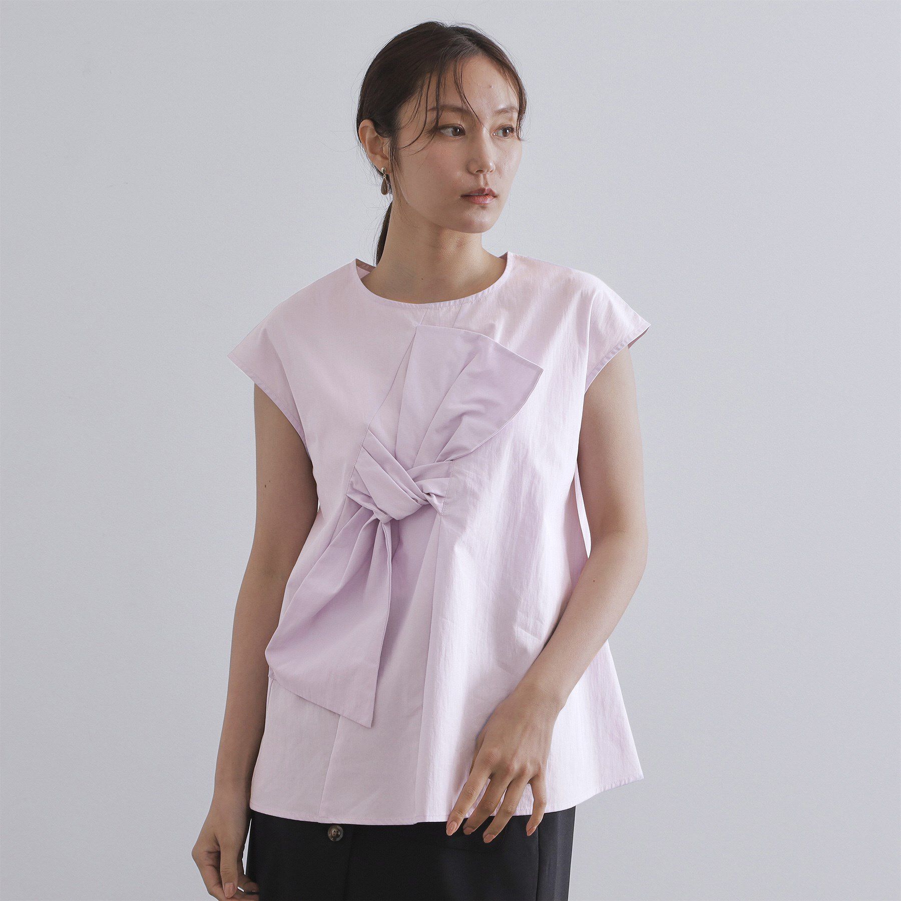 OPAQUE.CLIP「リボンモチーフブラウス【洗濯機洗い可】」|シャツ・ブラウス|