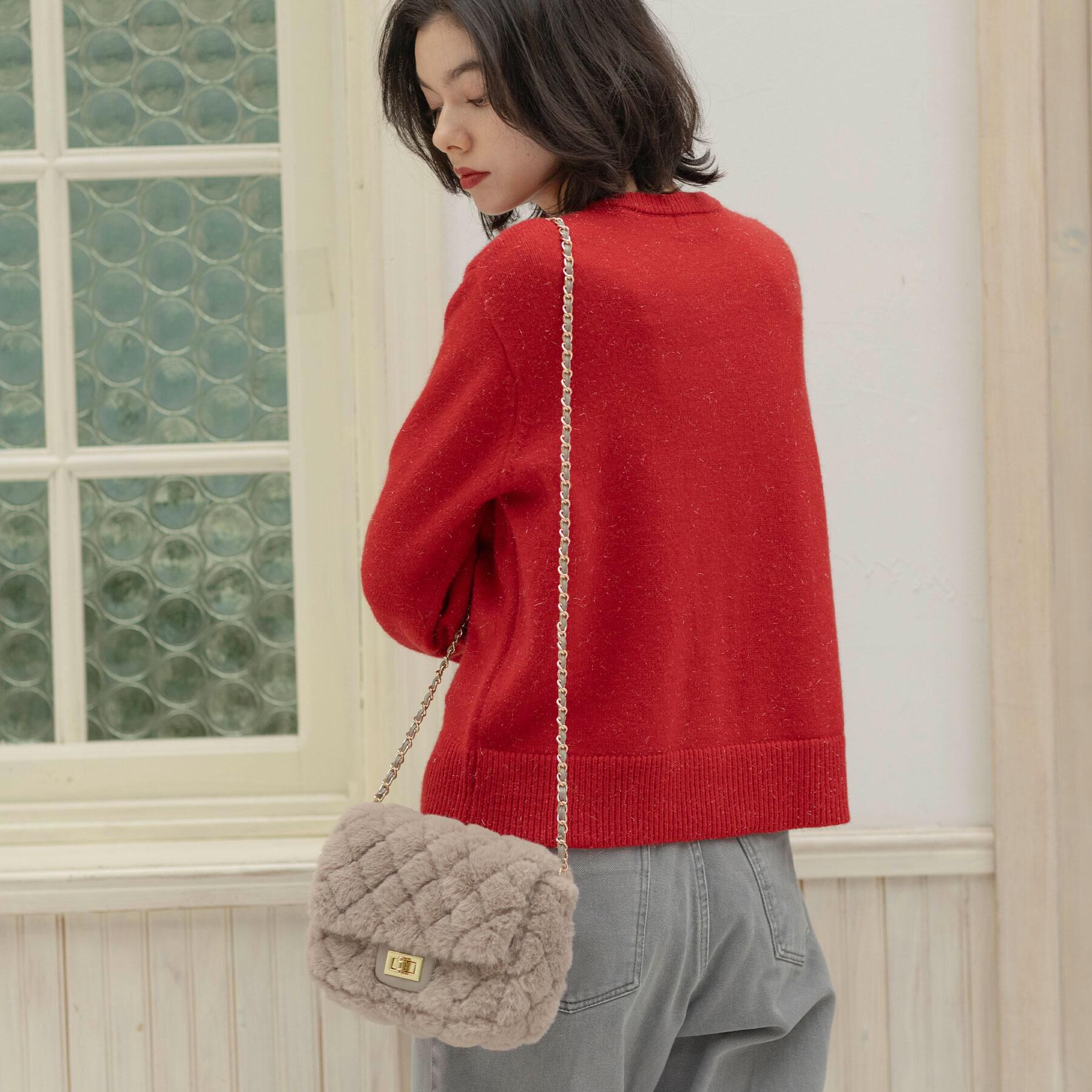 OPAQUE.CLIP「パフィーキルティングチェーンショルダーバッグ」|ショルダー・メッセンジャー|