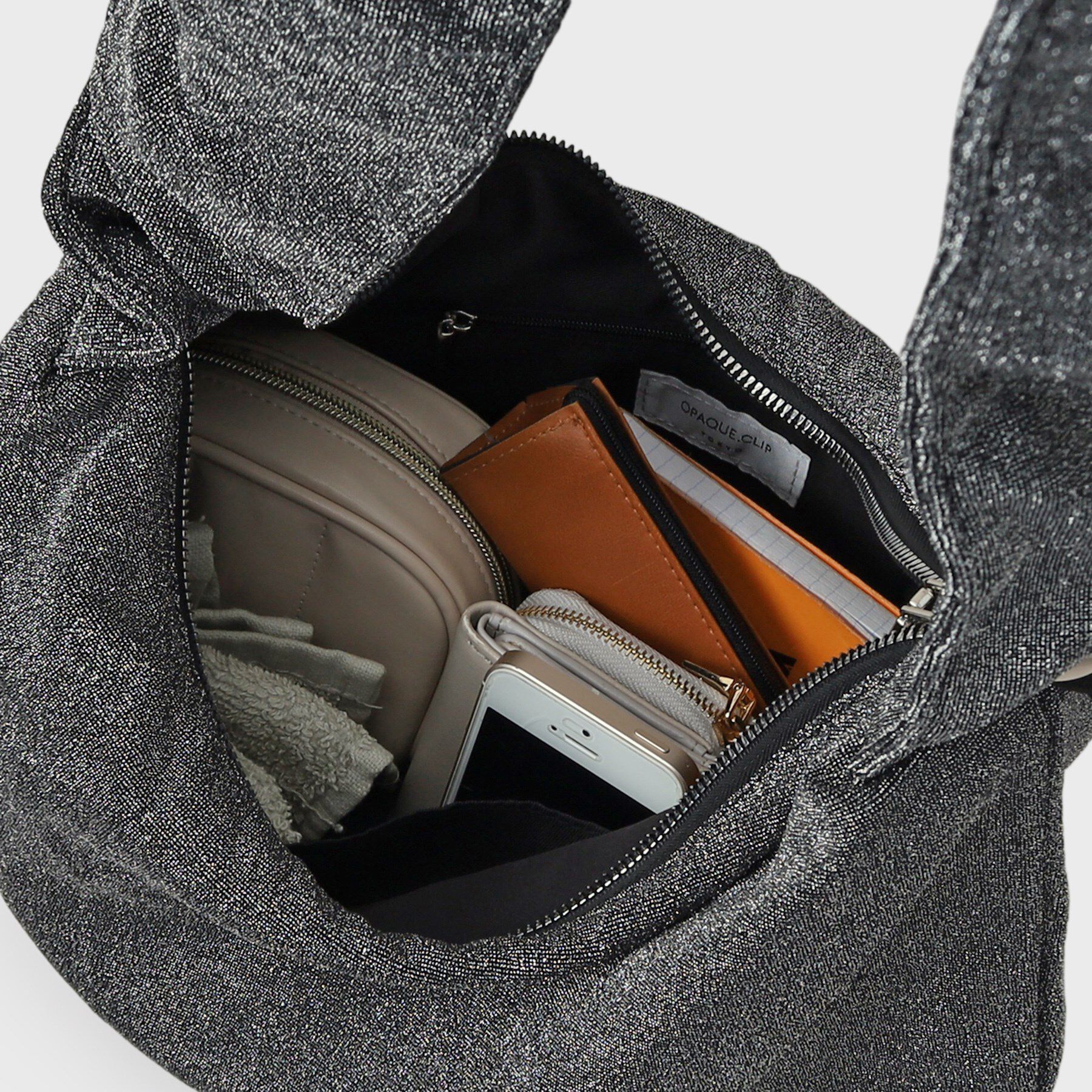 OPAQUE.CLIP「【2WAY】ドロストフリルハンドルラメミドルショルダーバッグ」|ショルダー・メッセンジャー|