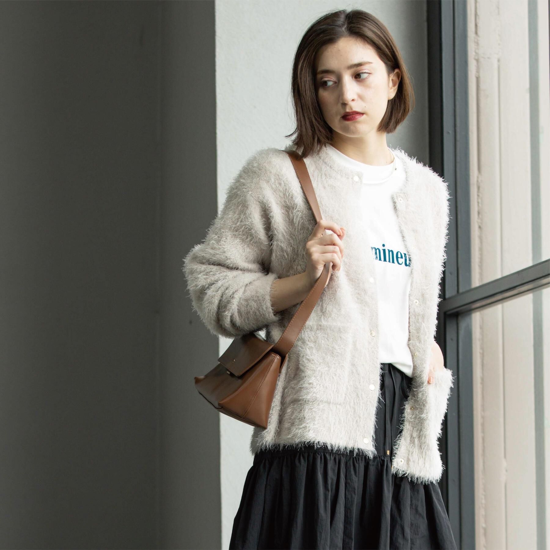 OPAQUE.CLIP「シャギーミドルカーディガン【洗濯機OK】《6col》」|カーディガン|