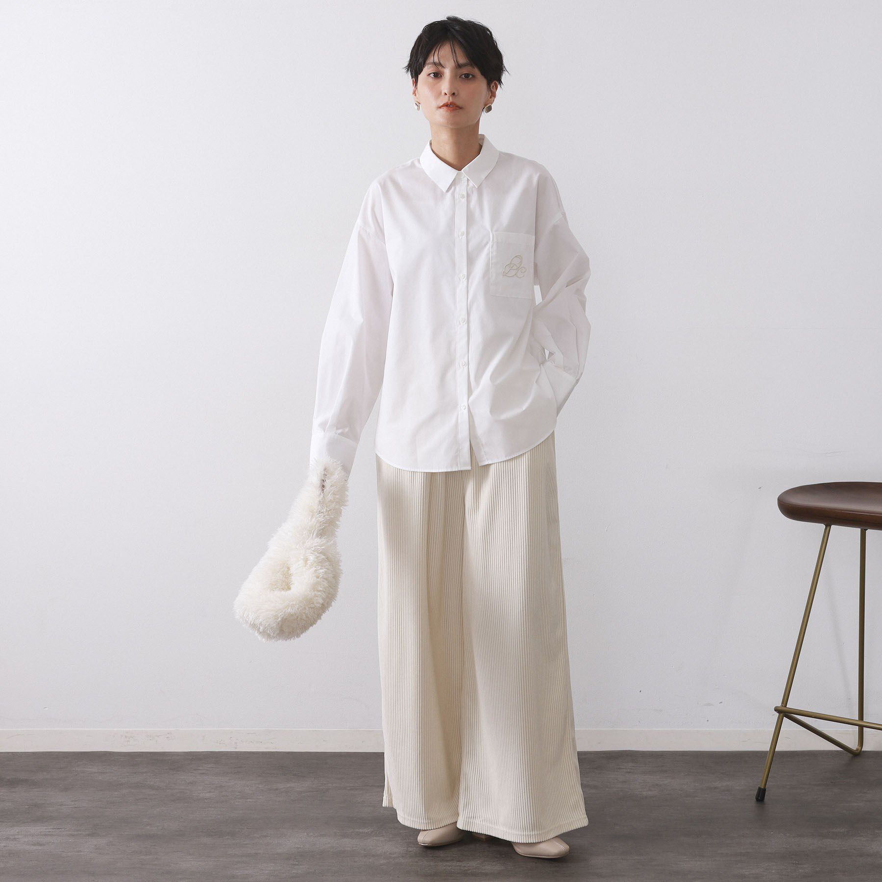 OPAQUE.CLIP「ポケット刺繍レギュラーカラーシャツ【洗濯機OK】」|シャツ・ブラウス|