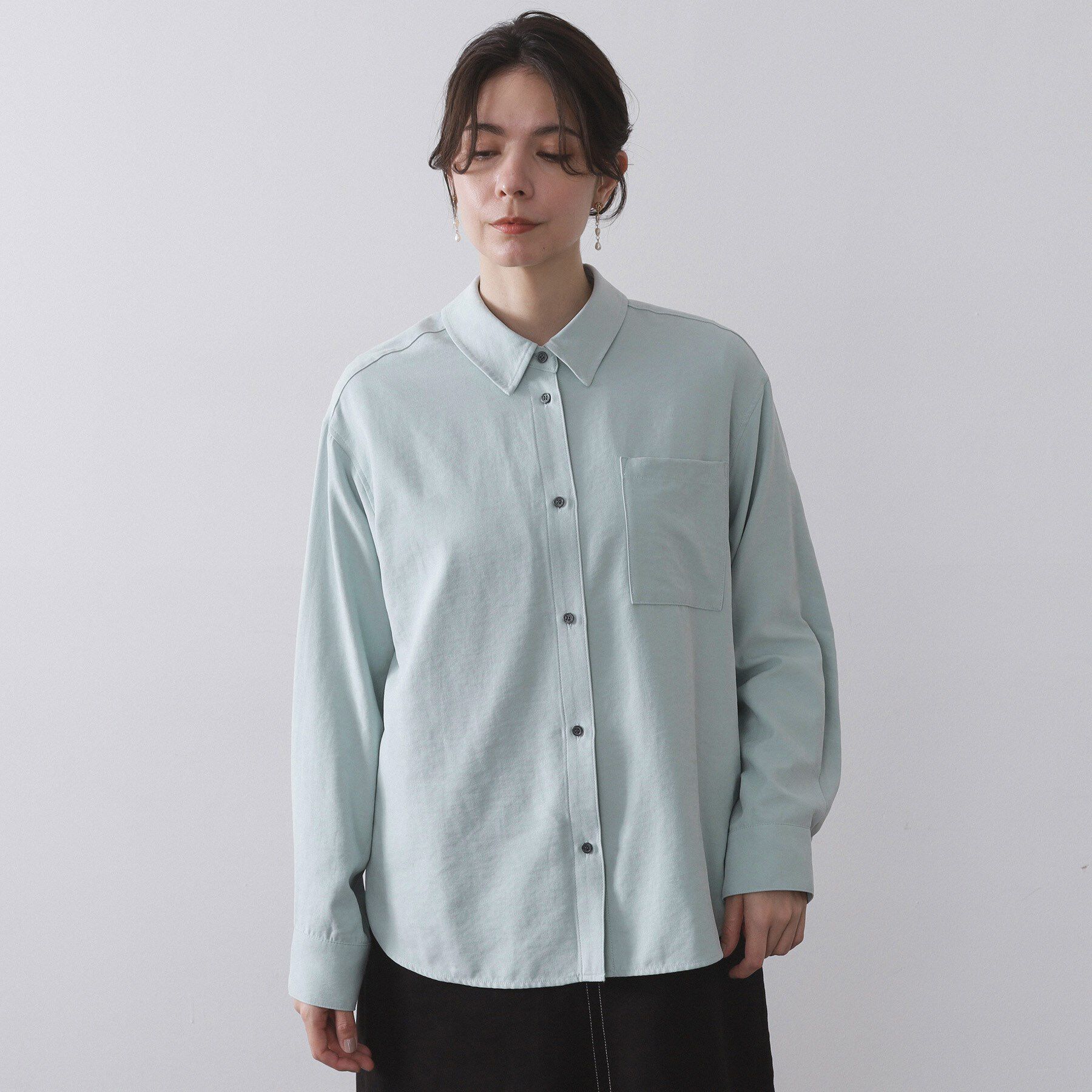 OPAQUE.CLIP「スエードライクシャツ【洗濯機OK】」|シャツ・ブラウス|