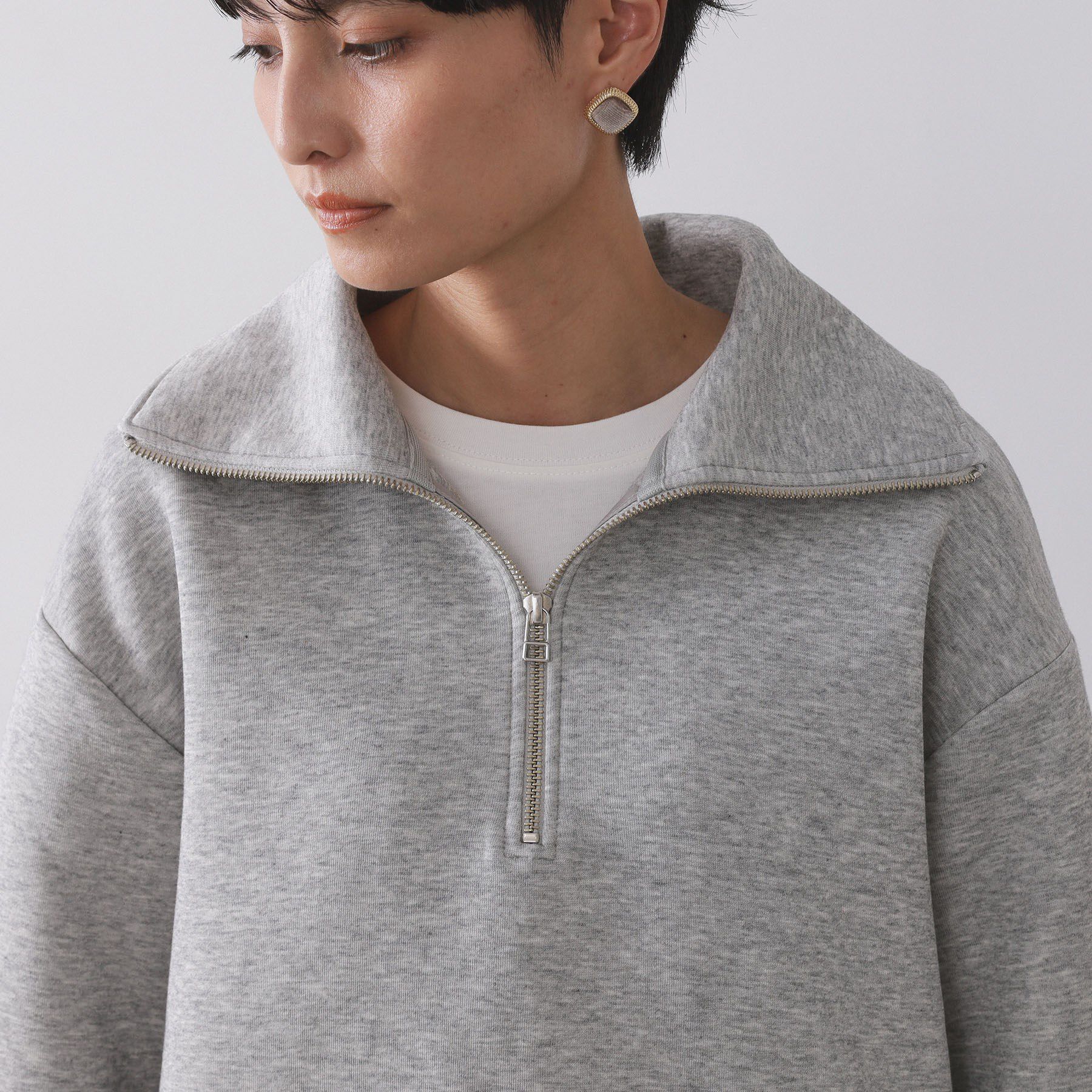 OPAQUE.CLIP「ハーフジップトップス/セットアップ対応可【洗濯機OK】」|Tシャツ・カットソー|