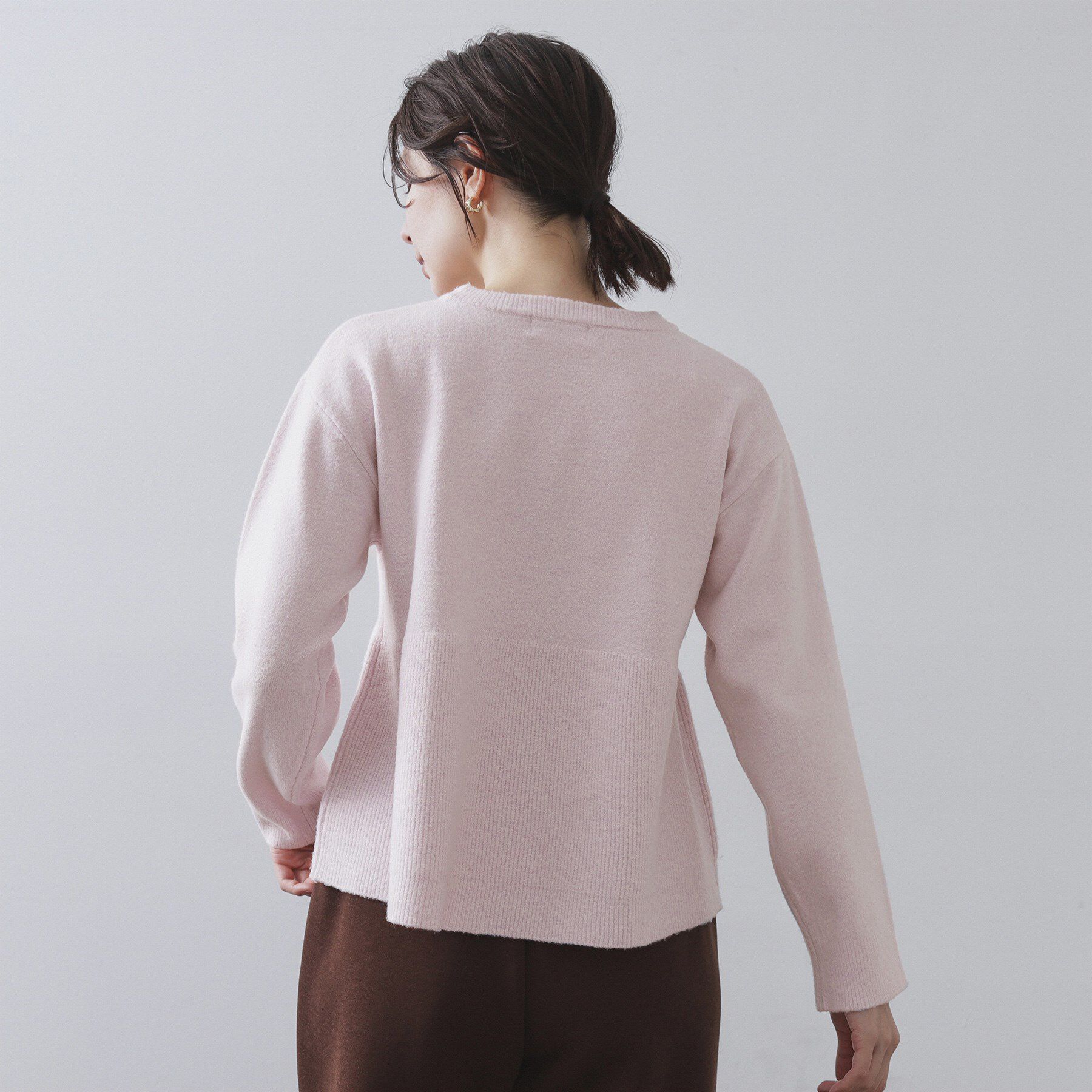 OPAQUE.CLIP「ペプラムニット【洗濯機OK】」|ニット・セーター|