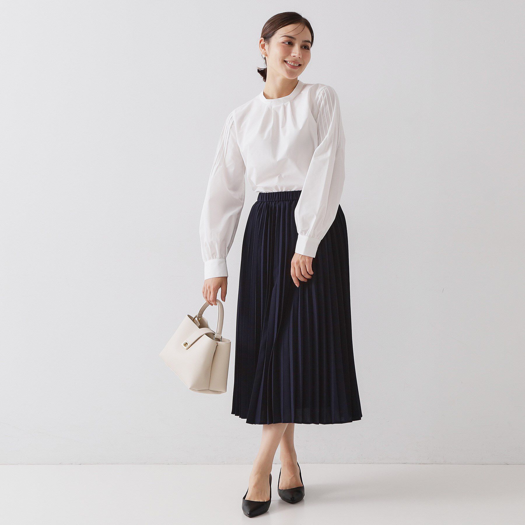 OPAQUE.CLIP「《通勤対応》プリーツスカート【洗濯機OK】」|スカート|