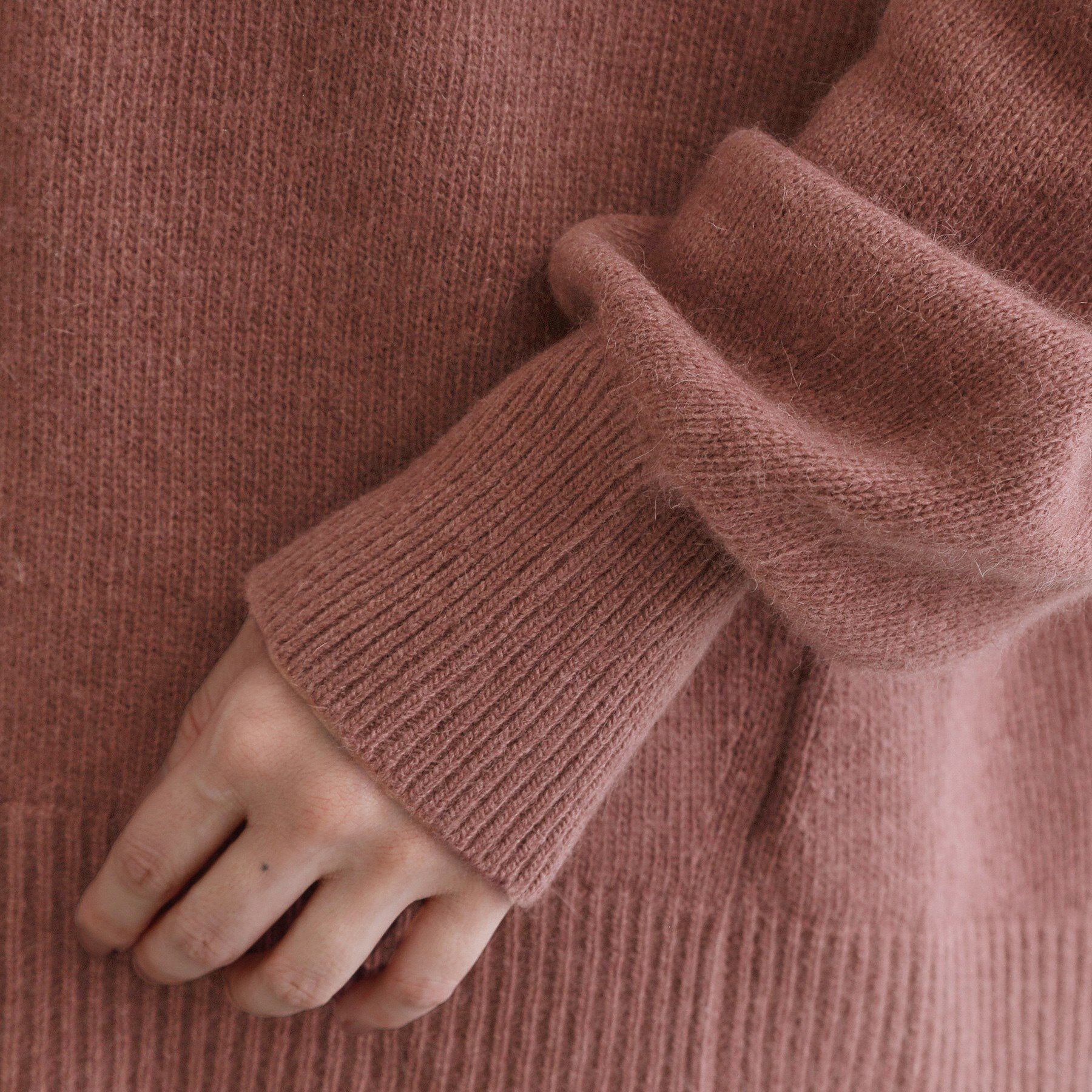 OPAQUE.CLIP「【es】フラッフィーウールVネックニット【洗濯機OK】」|ニット・セーター|