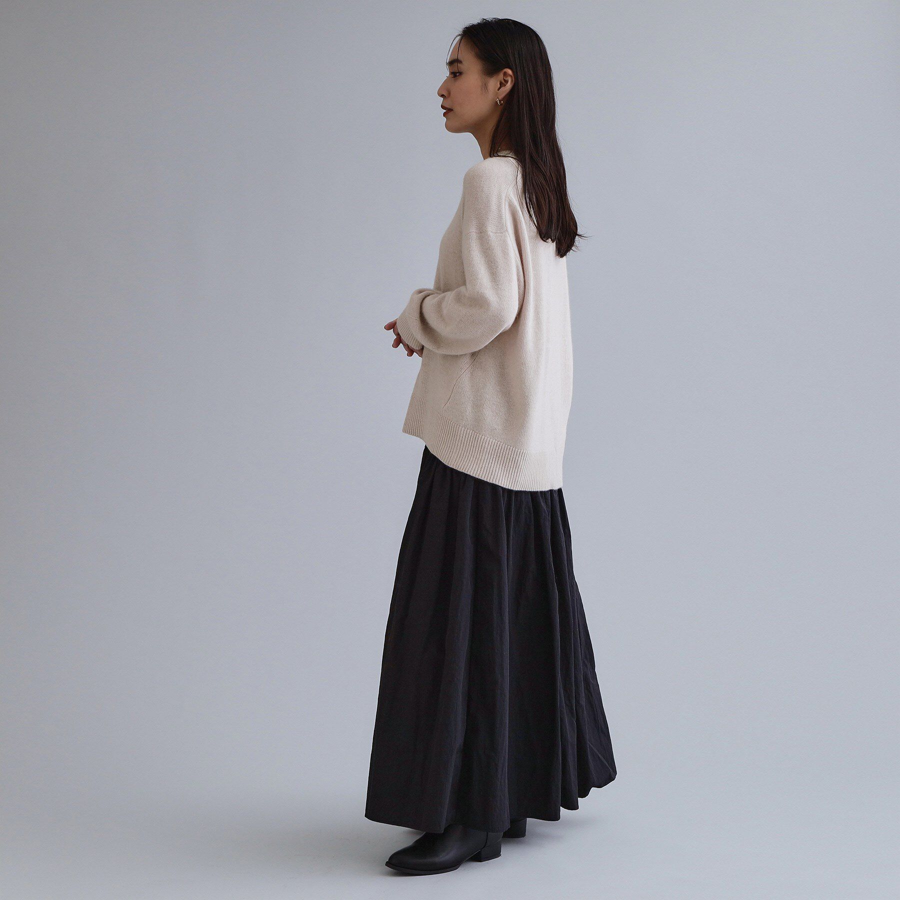 OPAQUE.CLIP「【es】フラッフィーウールVネックニット【洗濯機OK】」|ニット・セーター|