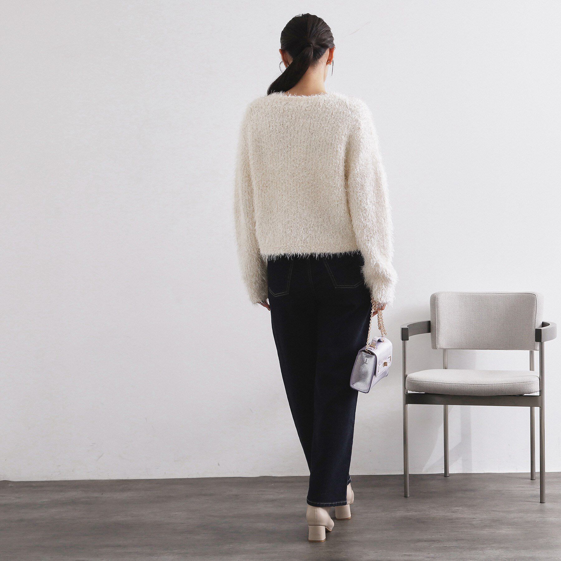 OPAQUE.CLIP「シャギーラメニット【洗濯機OK】」|ニット・セーター|