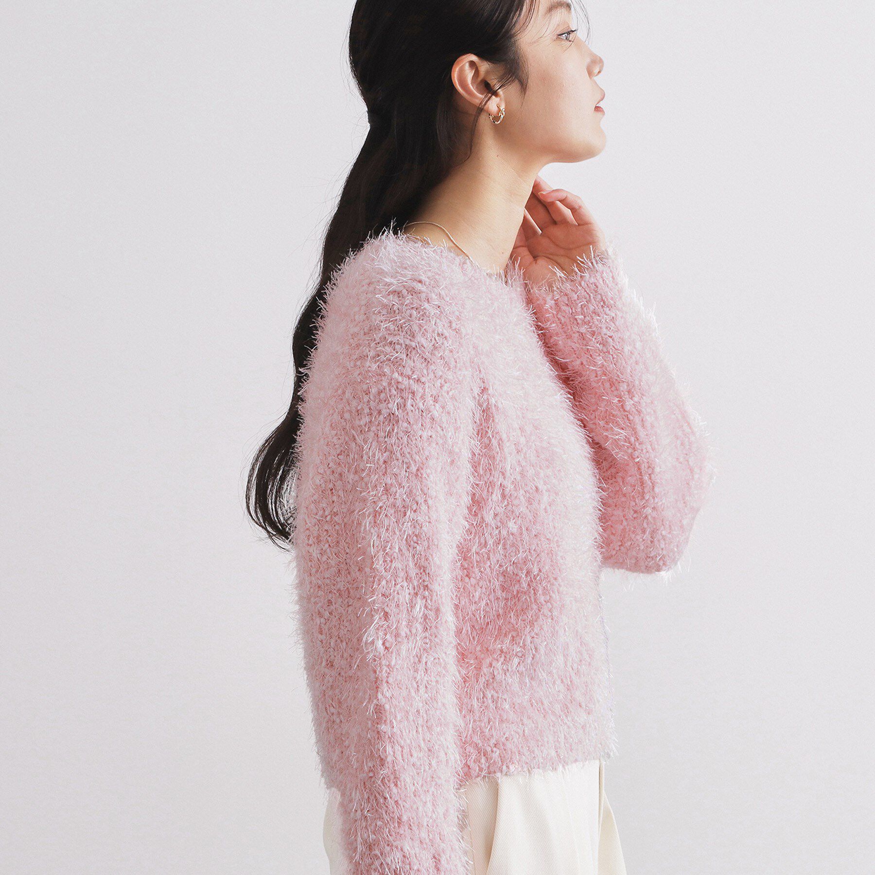 OPAQUE.CLIP「シャギーラメニット【洗濯機OK】」|ニット・セーター|