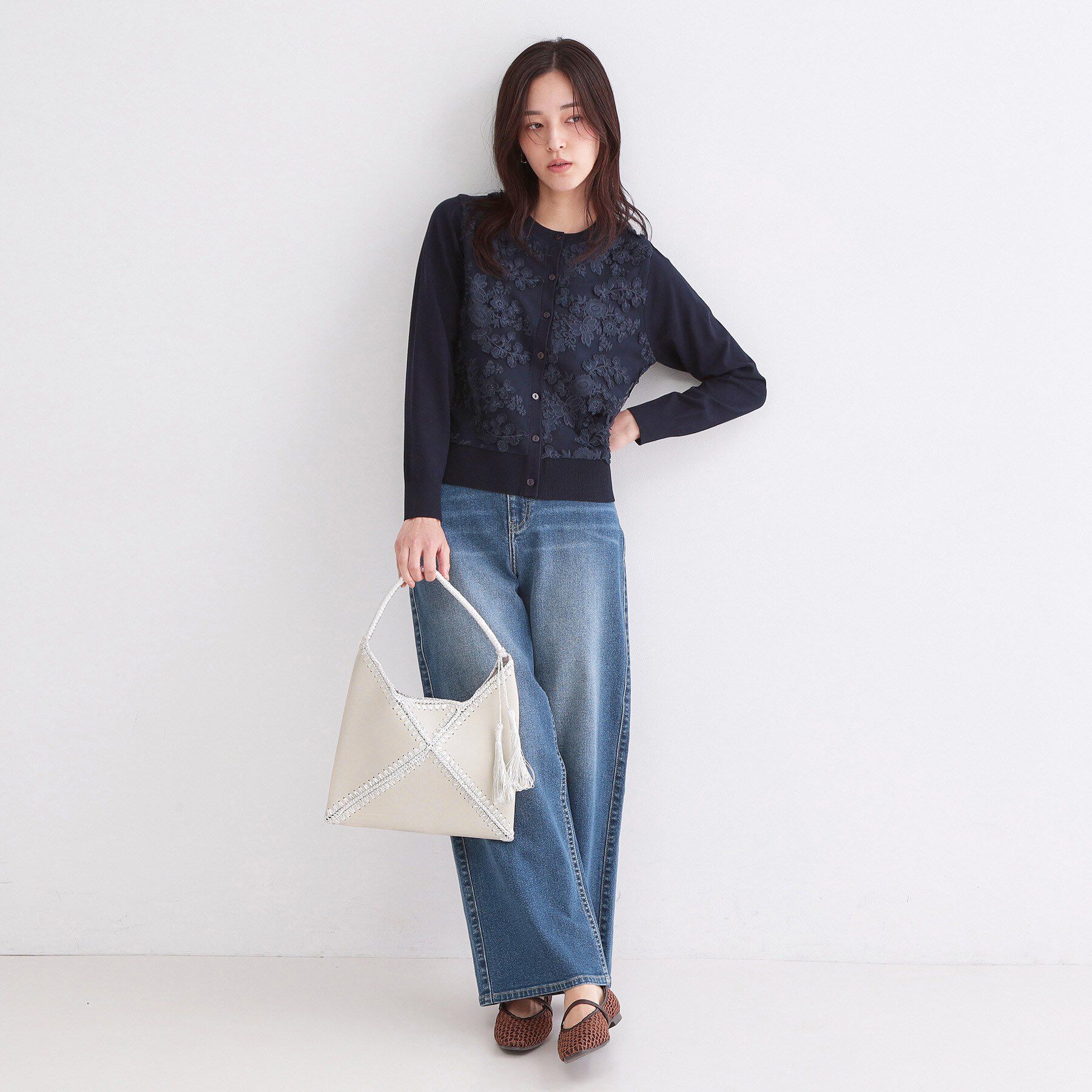 OPAQUE.CLIP「ラメコンビデザインハンドバッグ」|ハンドバッグ|