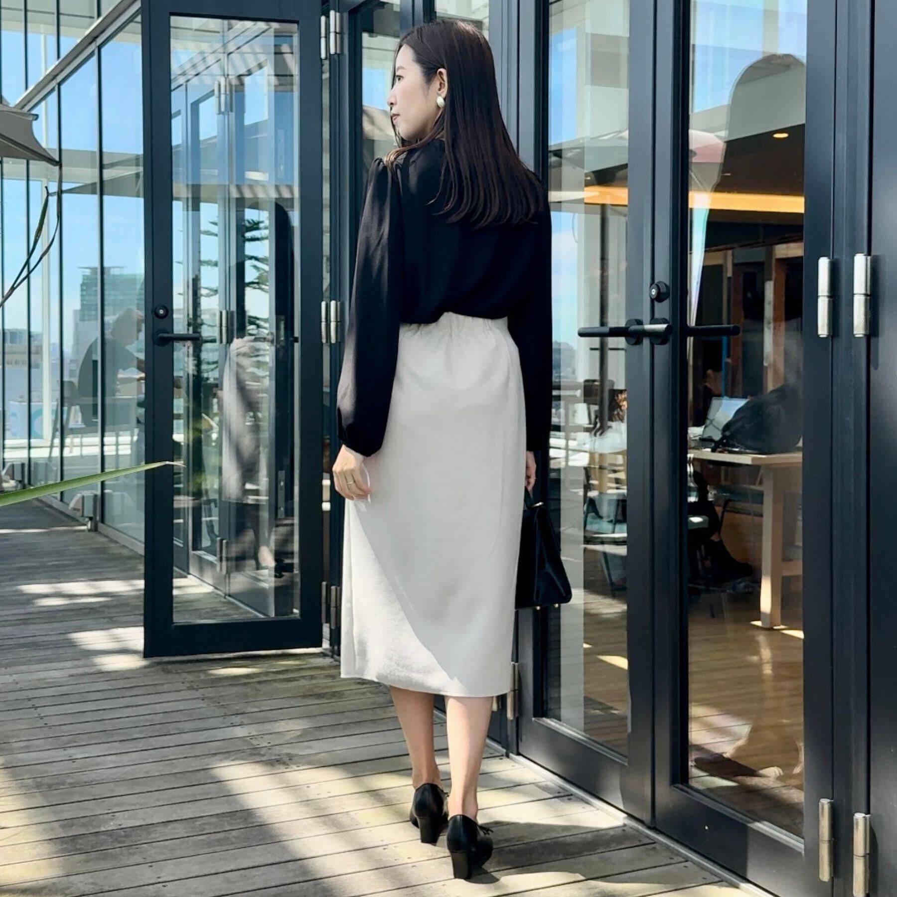 Couture broach「【洗える・ストレッチ・通勤】スエード調ダンボールIラインスカート」|スカート|